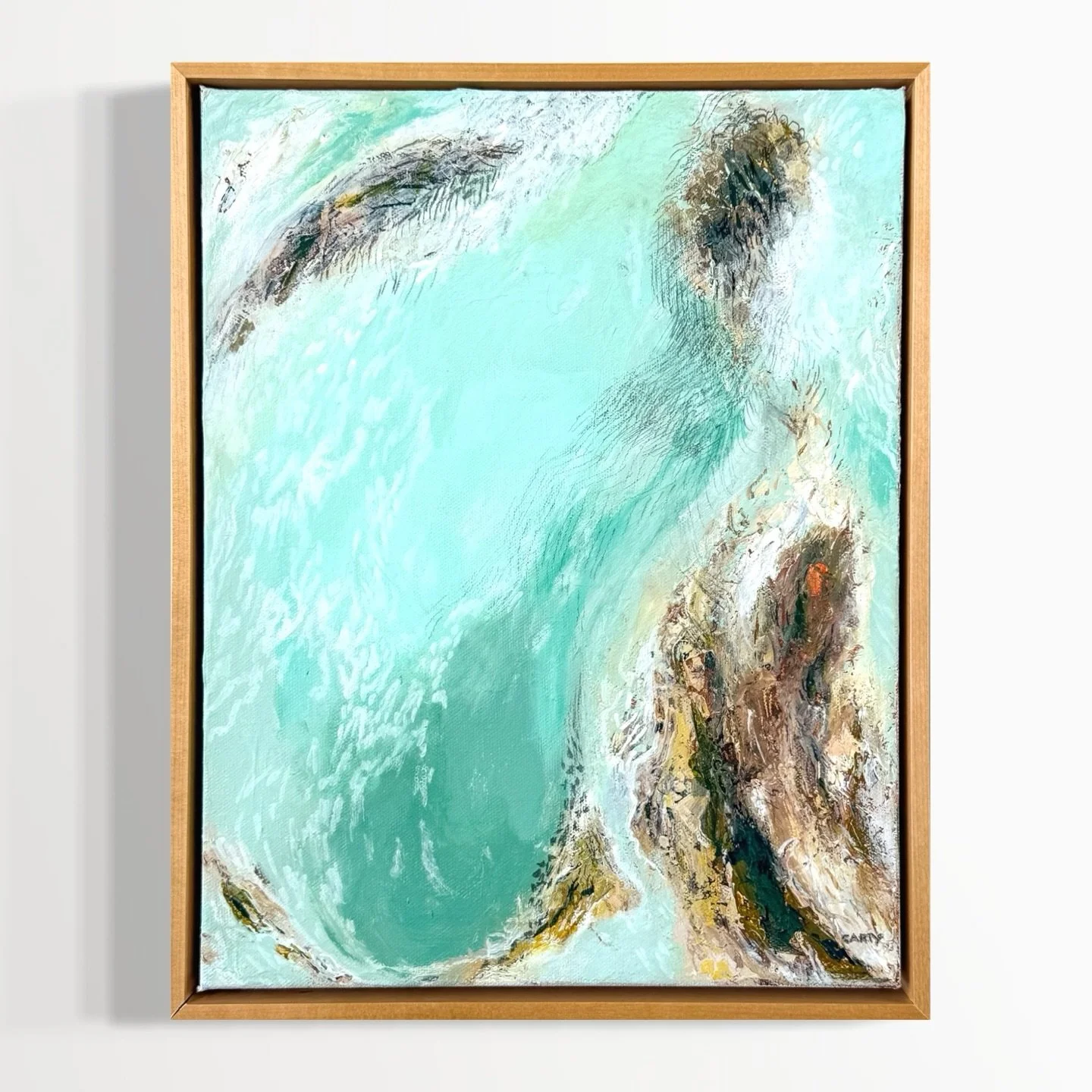 Guess what? I&rsquo;ve just made this piece available on my website in the abstracts section! It is 11x14&rdquo; acrylic and pencil on gallery wrapped canvas. It&rsquo;s framed in natural toned wood and wired at the back ready to hang! She&rsquo;s so