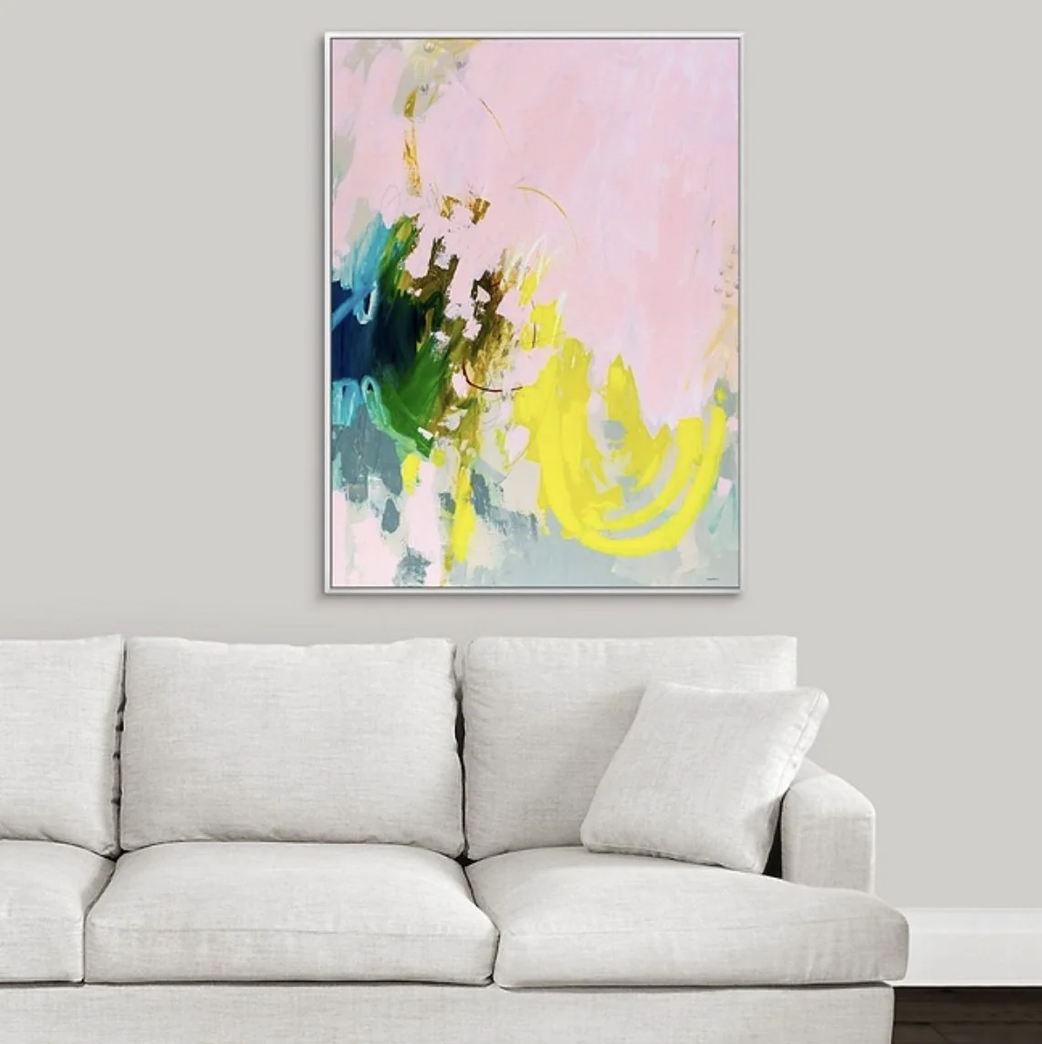 palm beach aesthetic abstract framed art print by Megan Carty