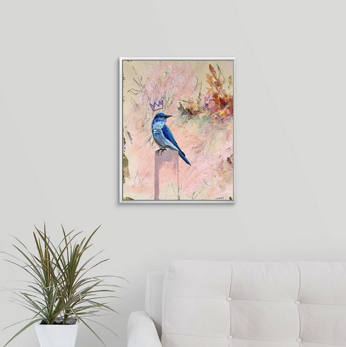 art that celebrates your strength and power and worthiness, bluebird art by Megan Carty