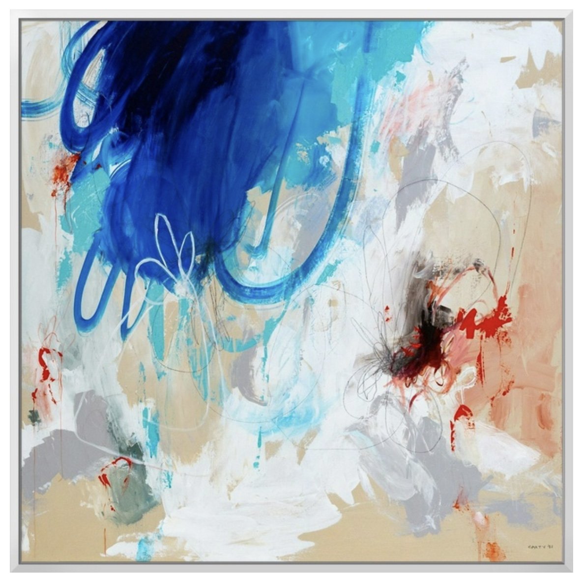 Swimming and Cocktails in Greece, Coastal Fine Art Print