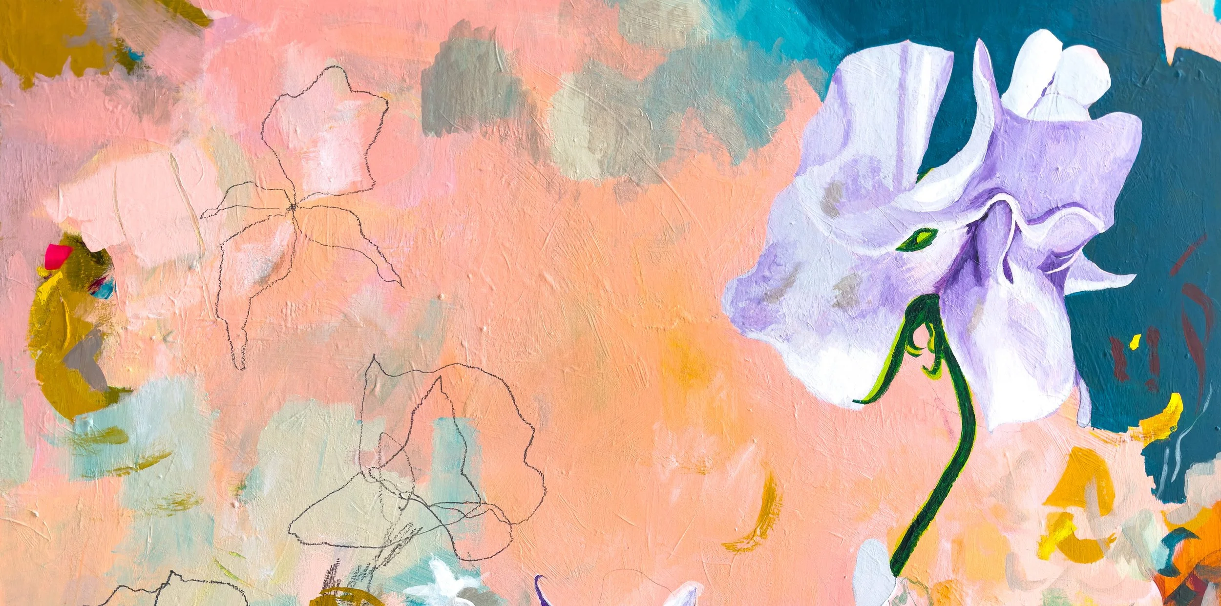 She Had a Good Luck Streak, Iris Abstract Art Print