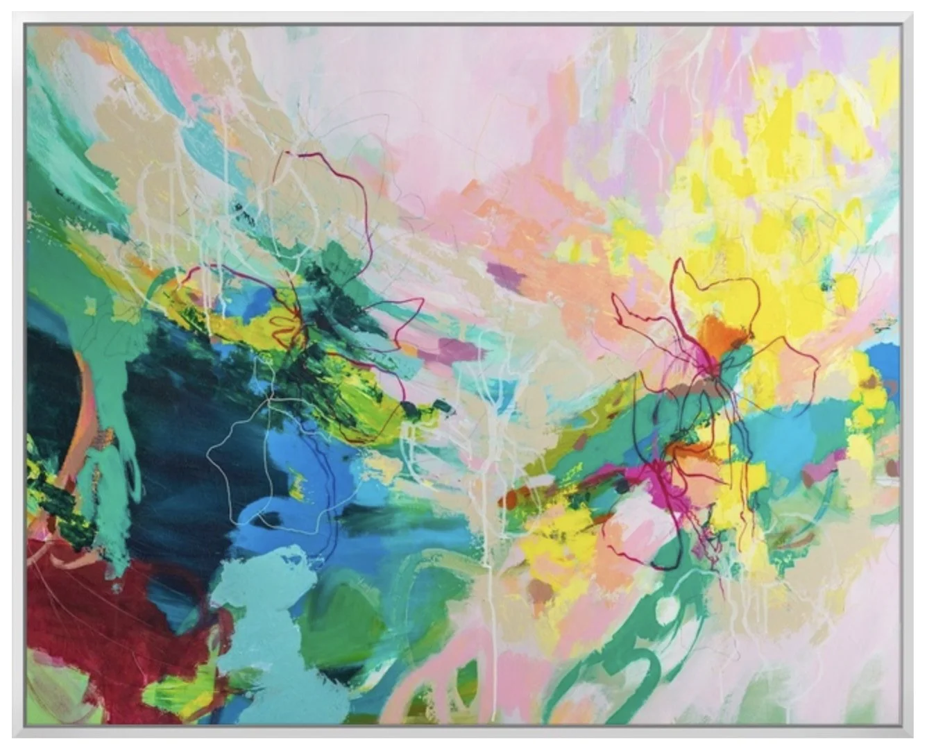 Palm Beach Hangover, Colorful Abstract Art Print