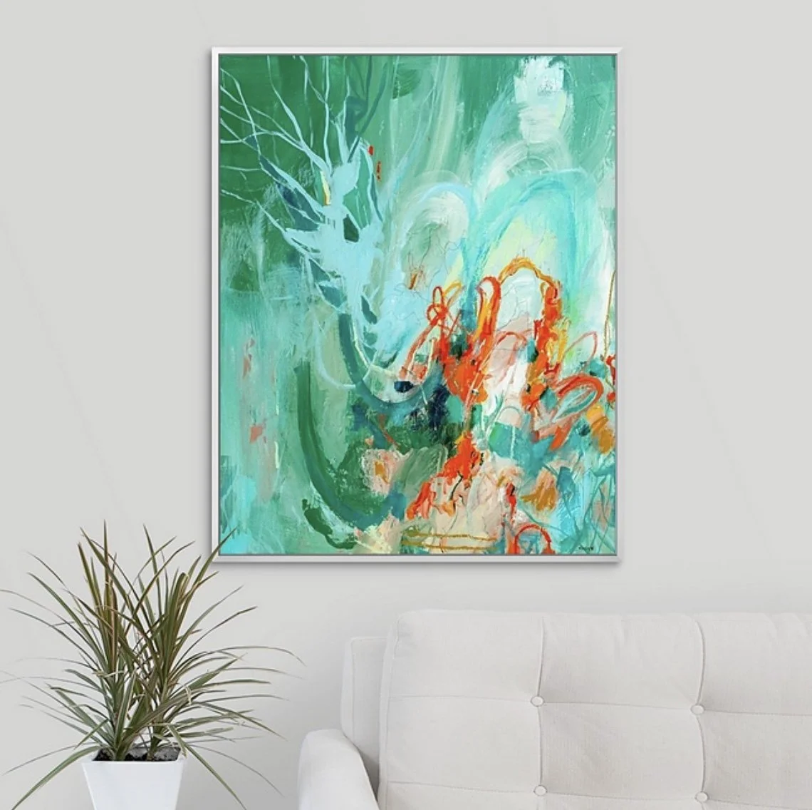 abstract painting art print inspired by Paris by Megan Carty