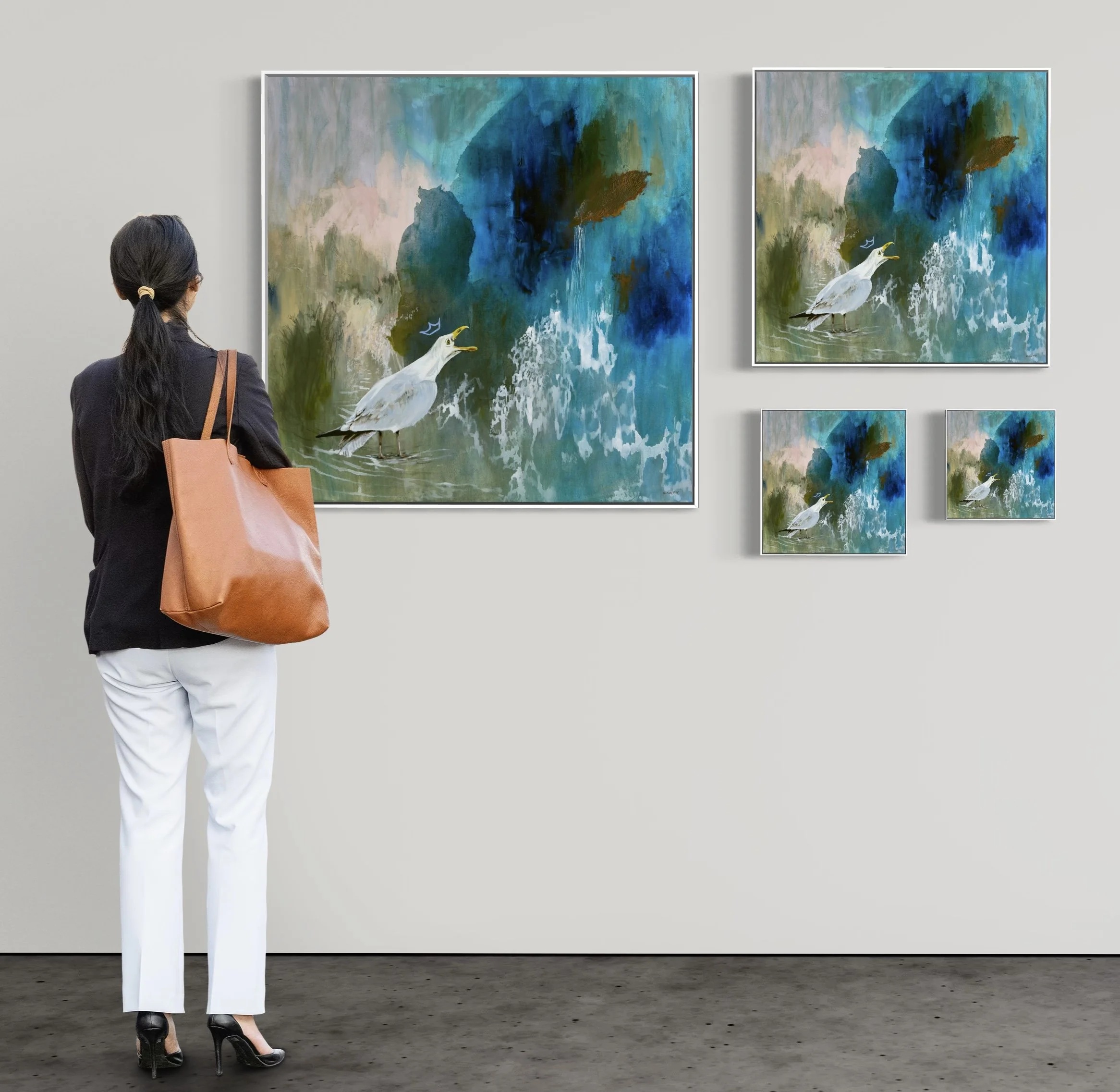 crowned seagull fine art painting by Megan Carty (Copy) (Copy) (Copy) (Copy)