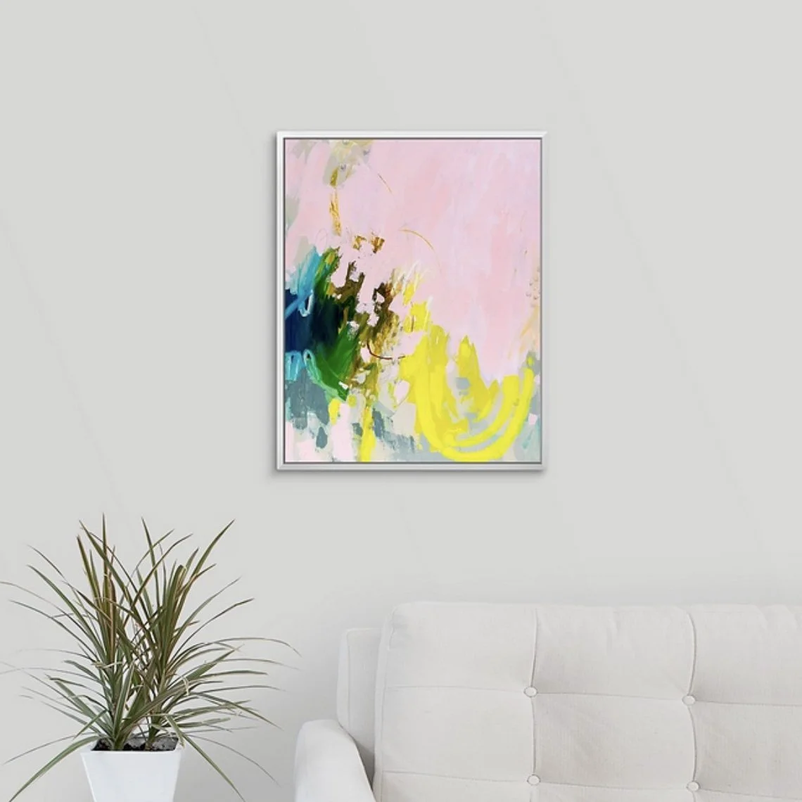 palm beach aesthetic abstract framed art print by Megan Carty