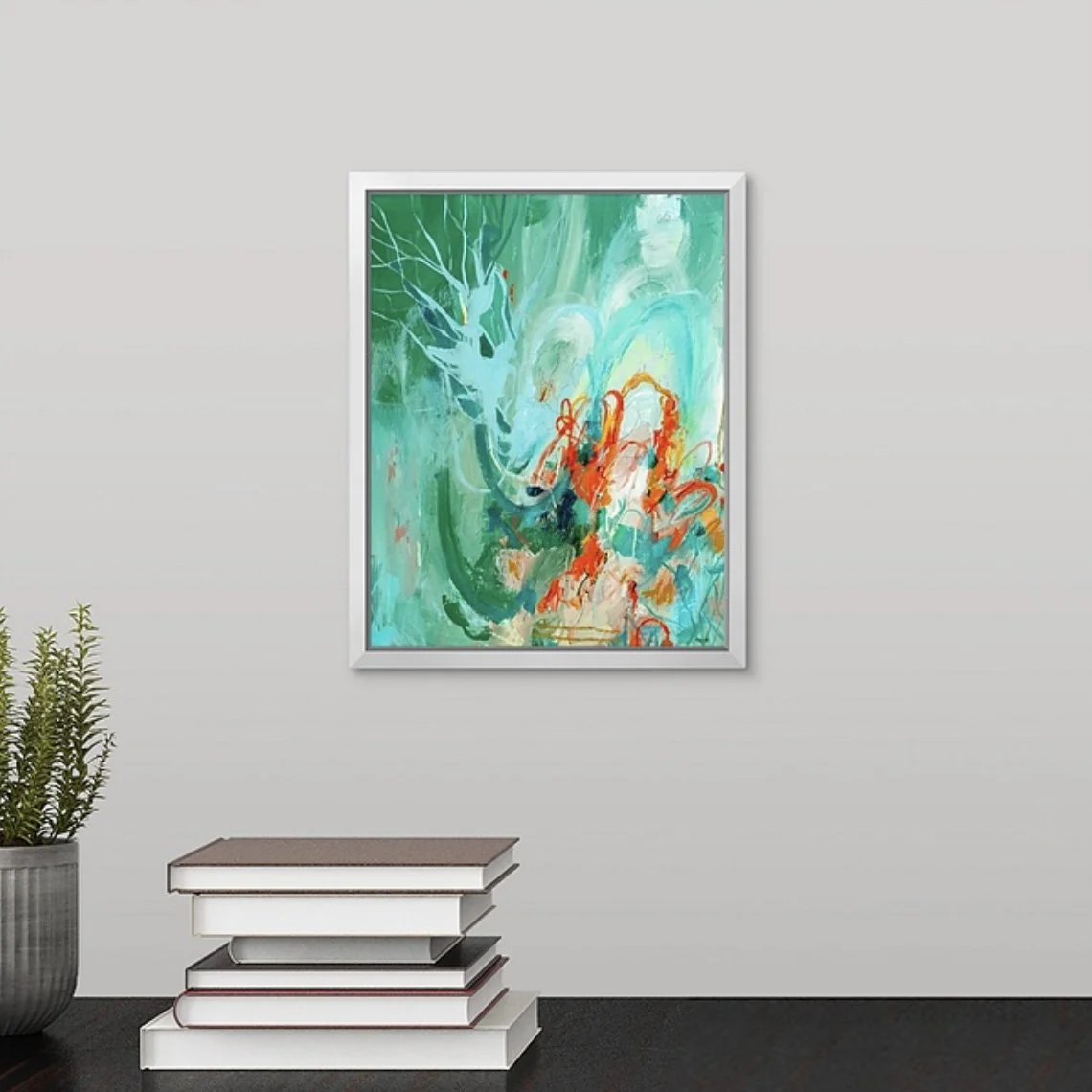 abstract painting art print inspired by Paris by Megan Carty