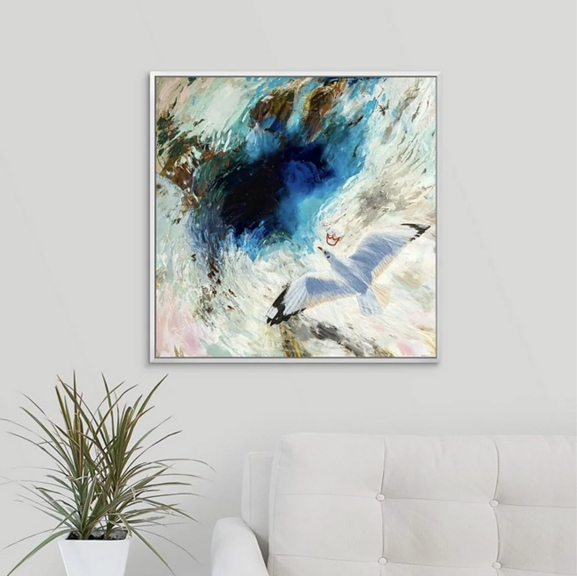 katie_framed_flying_seagull_fine_art_print_by_Megan_Carty