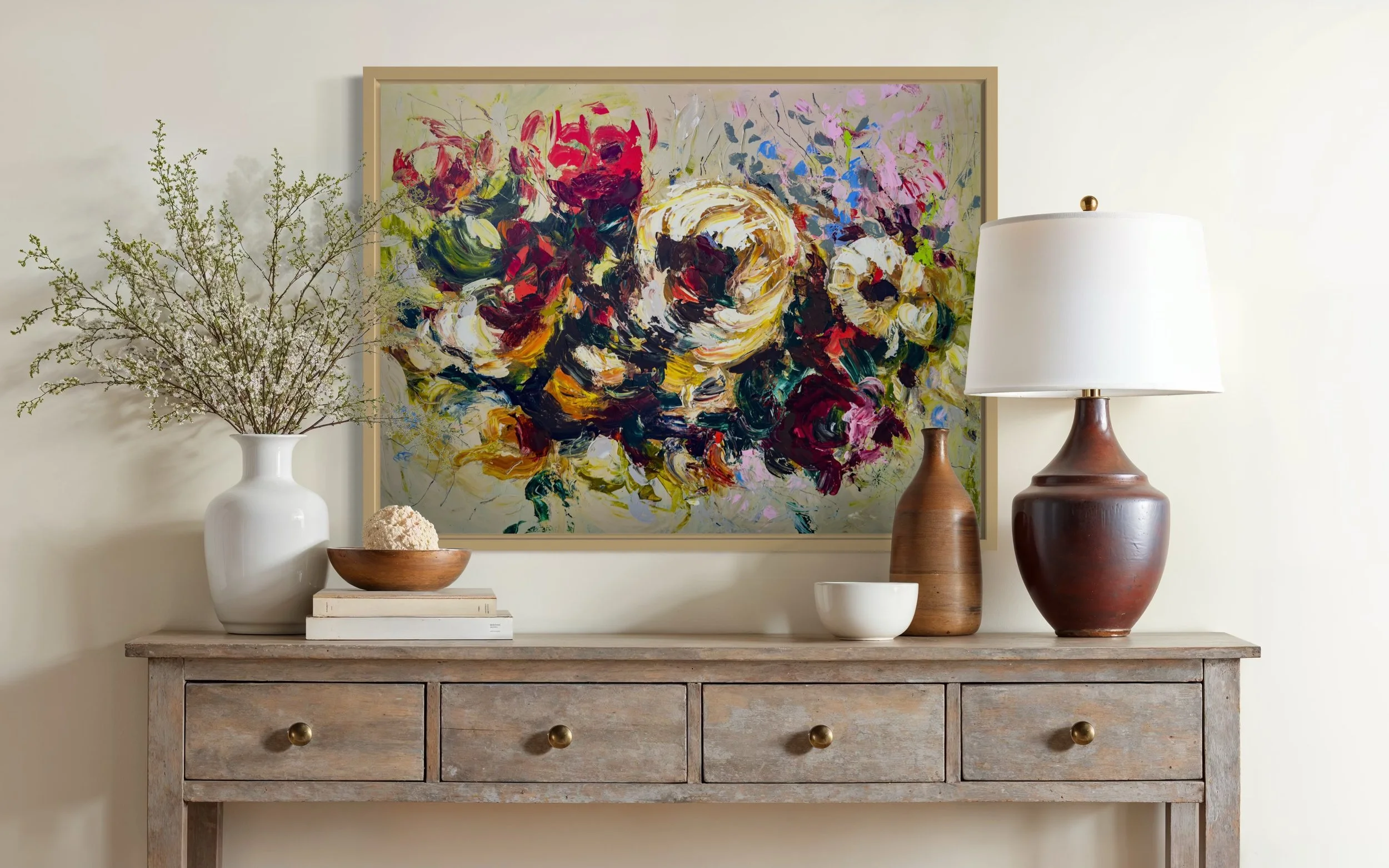 Abstract Floral Art by Megan Carty