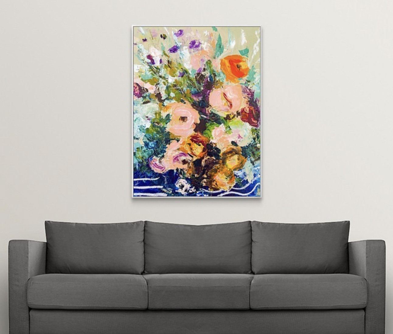 parisian abstract floral fine art print inspired by Matisse by Megan Carty