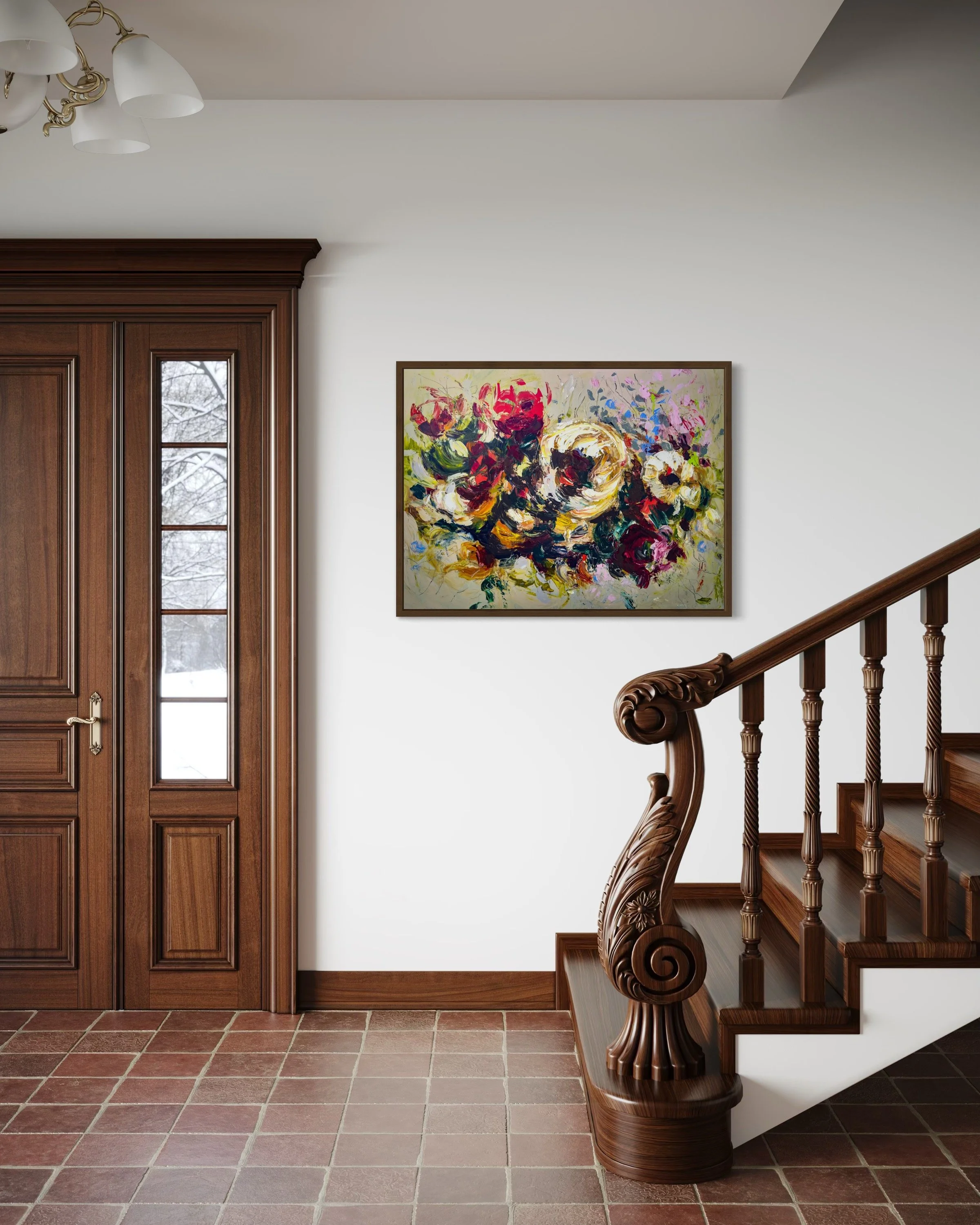 Abstract Floral Art by Megan Carty