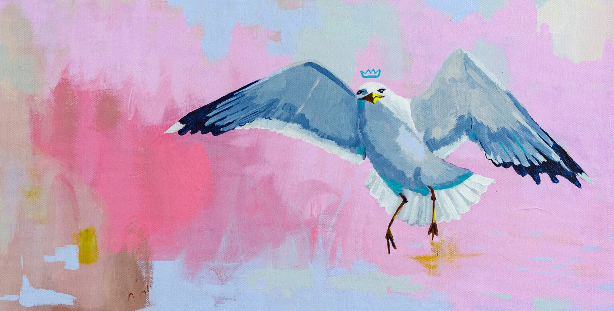 The Jets Take Martha's Vineyard, Seagull Coastal Fine Art Print