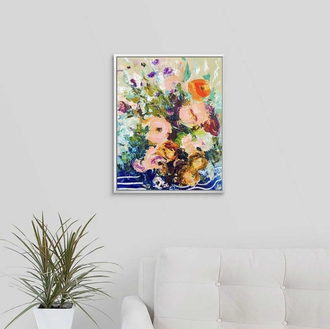 parisian abstract floral fine art print inspired by Matisse by Megan Carty