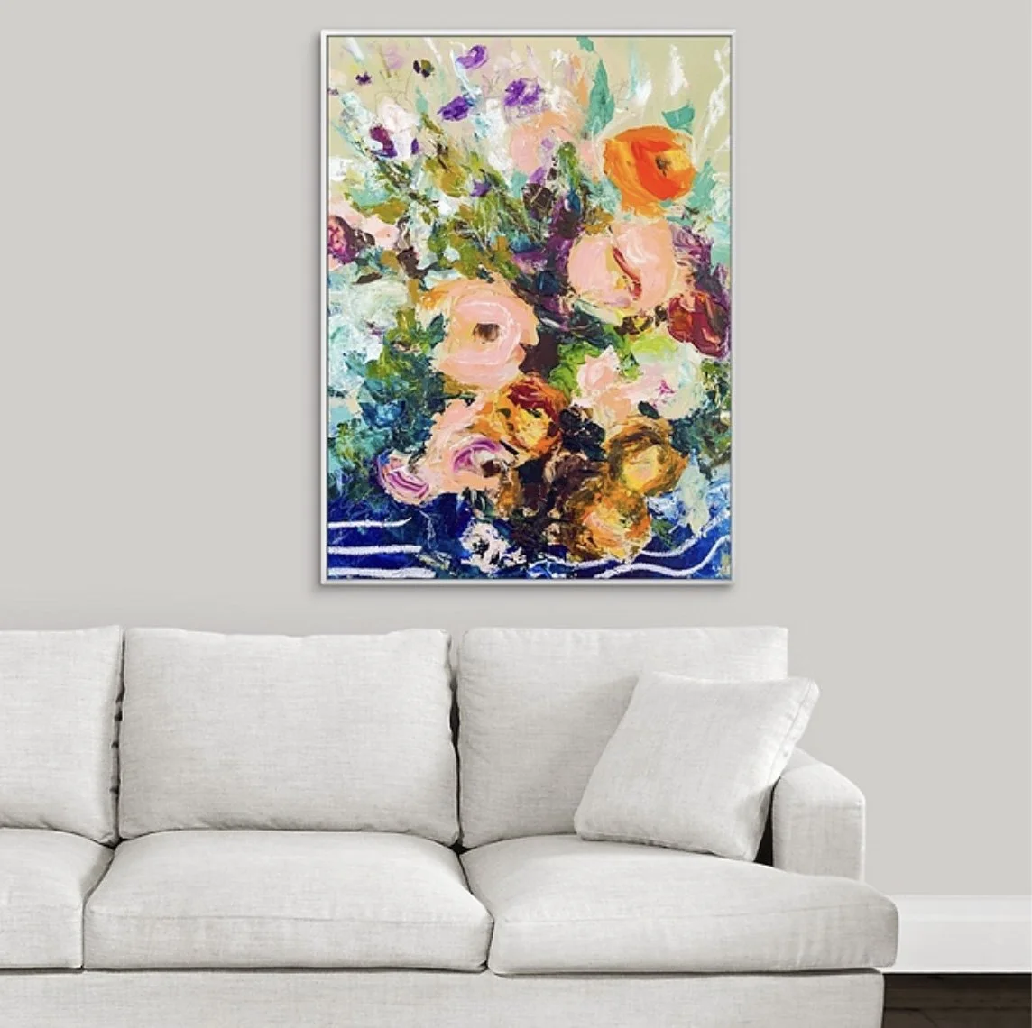 parisian abstract floral fine art print inspired by Matisse by Megan Carty