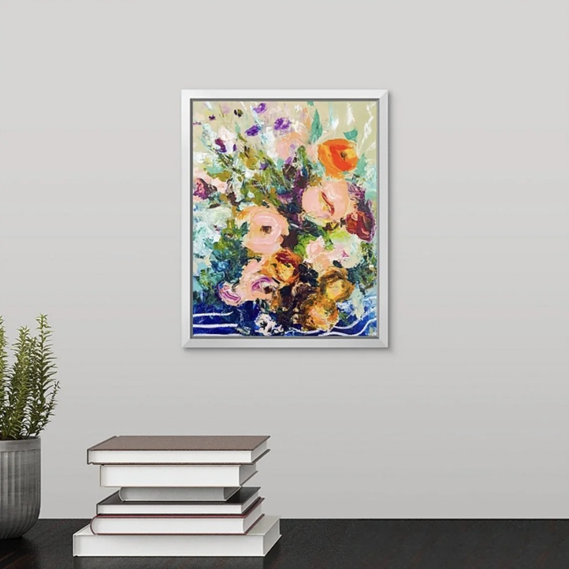 parisian abstract floral fine art print inspired by Matisse by Megan Carty
