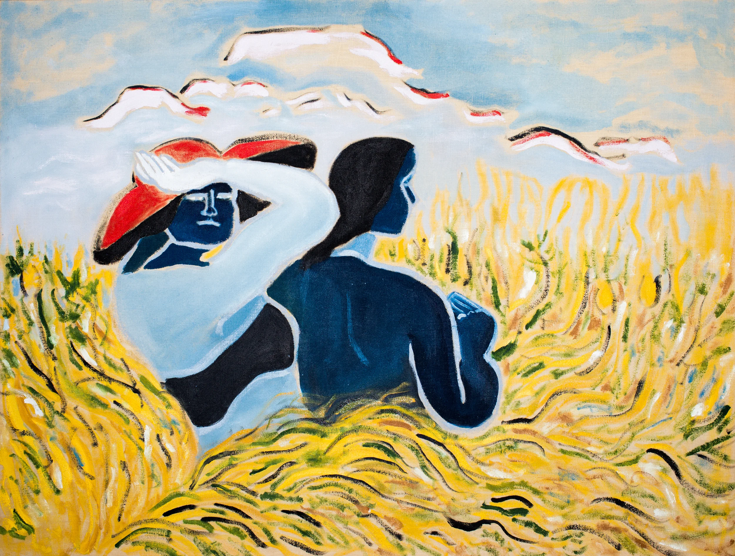D.Milbrath_Woman In A Hat With Her Sister_Huile_32×241:2×1 1:2pouces.JPG