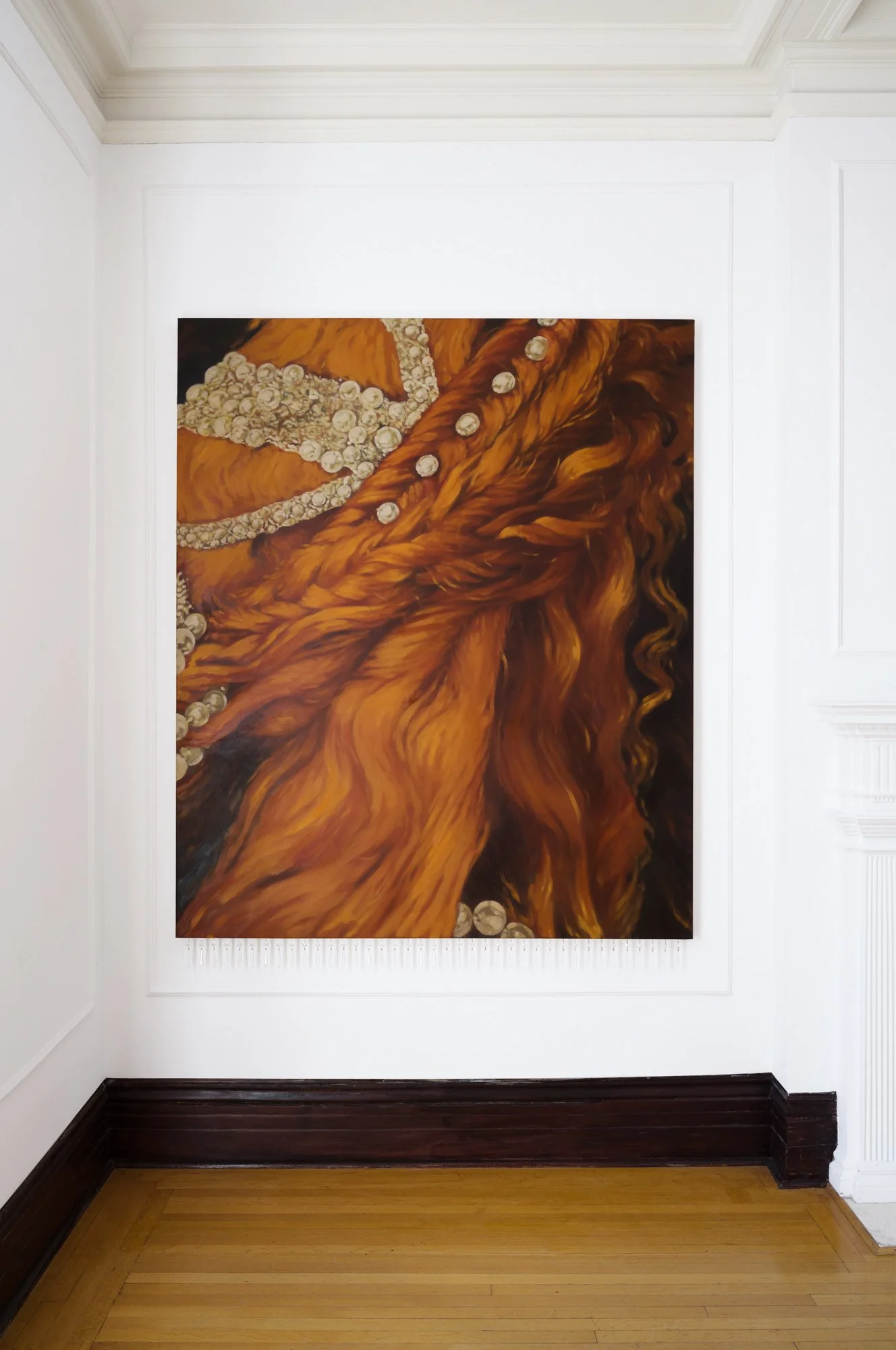 Pangee_GraceKalyta_Simonetta in Plastic Tears_2024_oil on canvas, chandelier crystals_76 x 60 inches_01.jpg