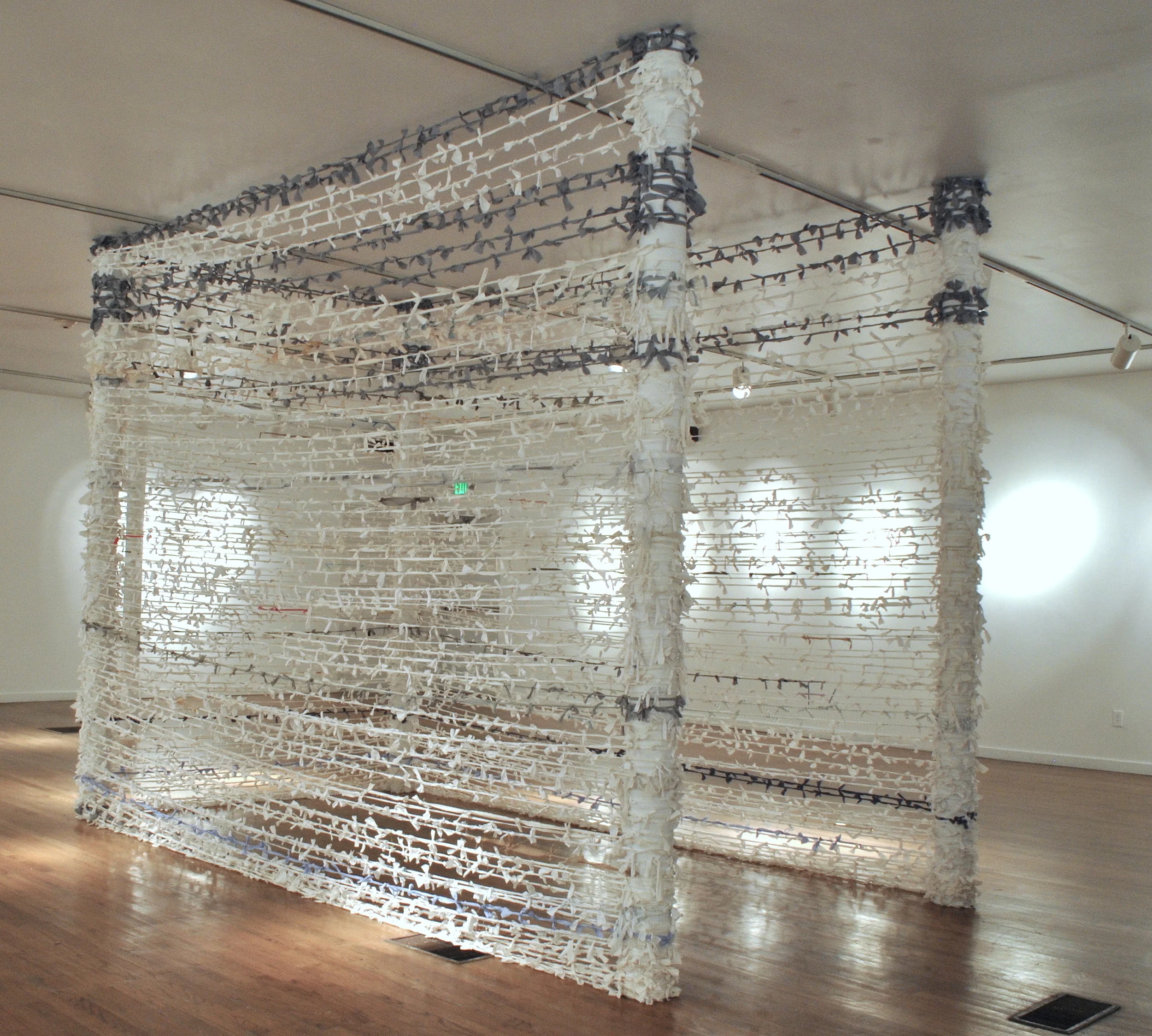 sarah hobbs, counting (alms house), 2016 , site specific installation, mixed-media, approx 10' x 11' x 5'