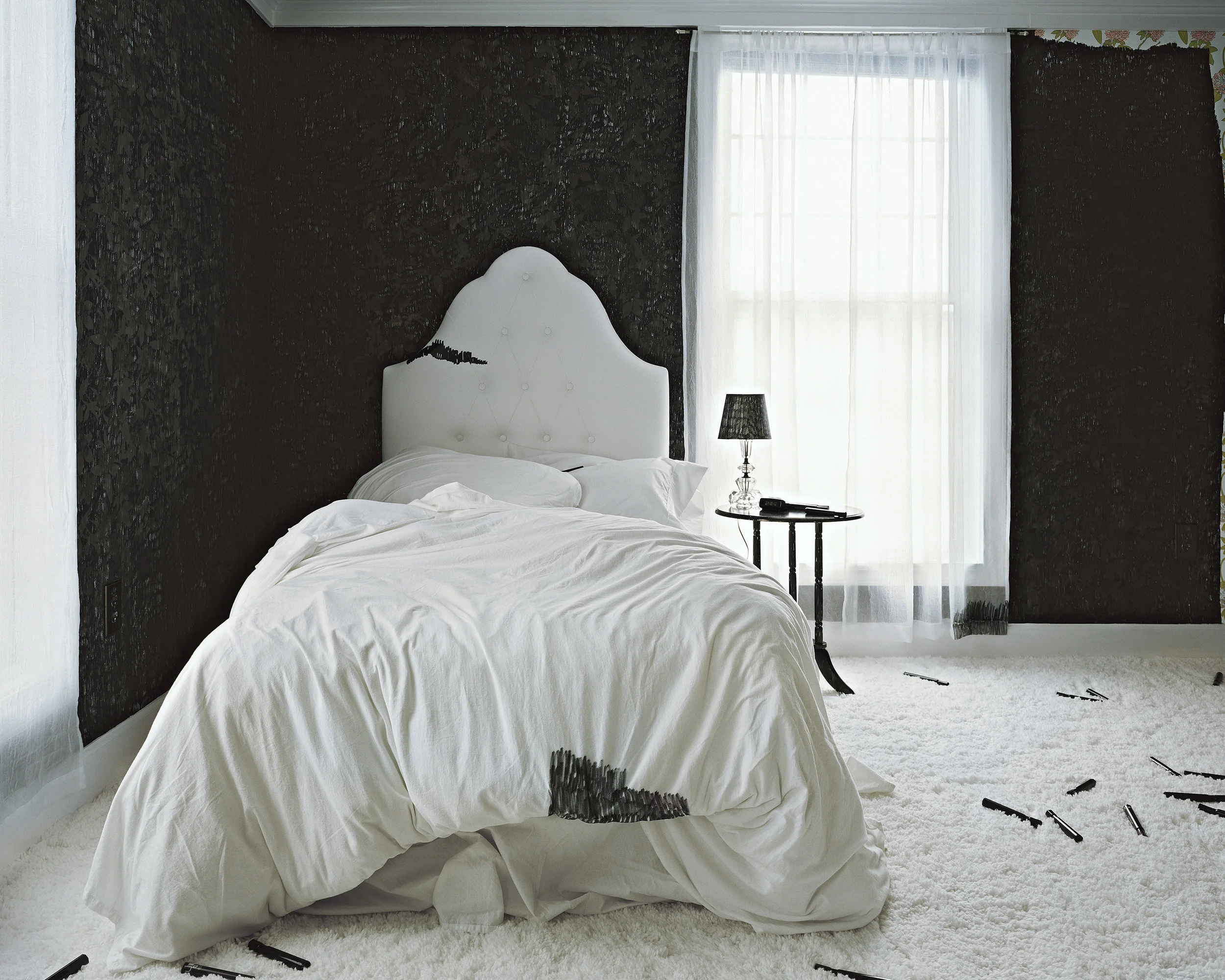 sarah hobbs, permanent marker (occupied room), 2015 , chromogenic print, 48" x 60"