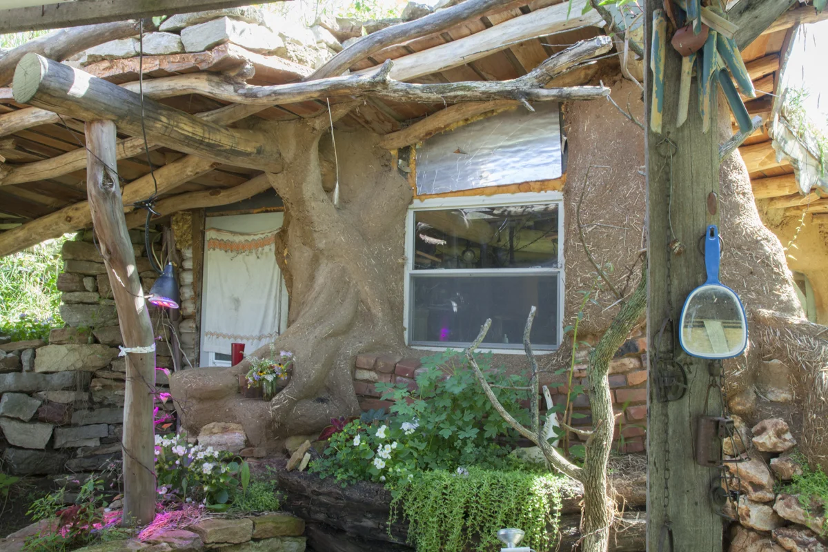 Mud House Patio, Missouri, c-print (17 x 30") 2015