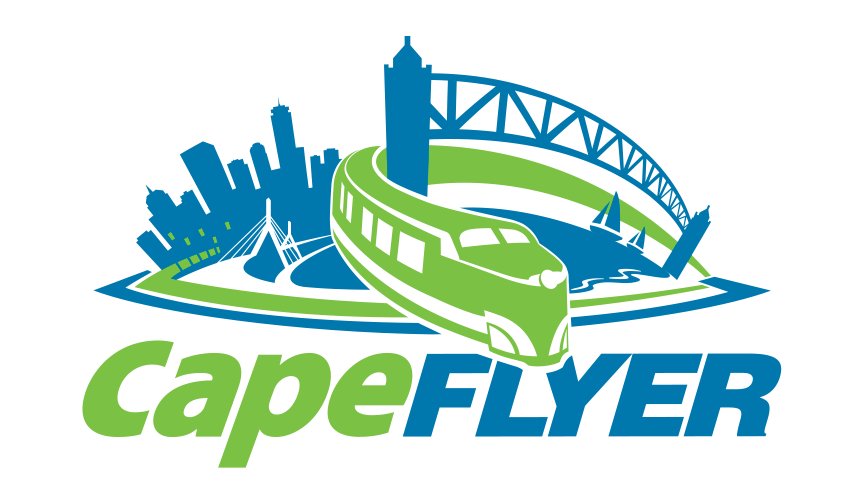 CapeFlyer train service logo (created under the art direction of Grouper Design)