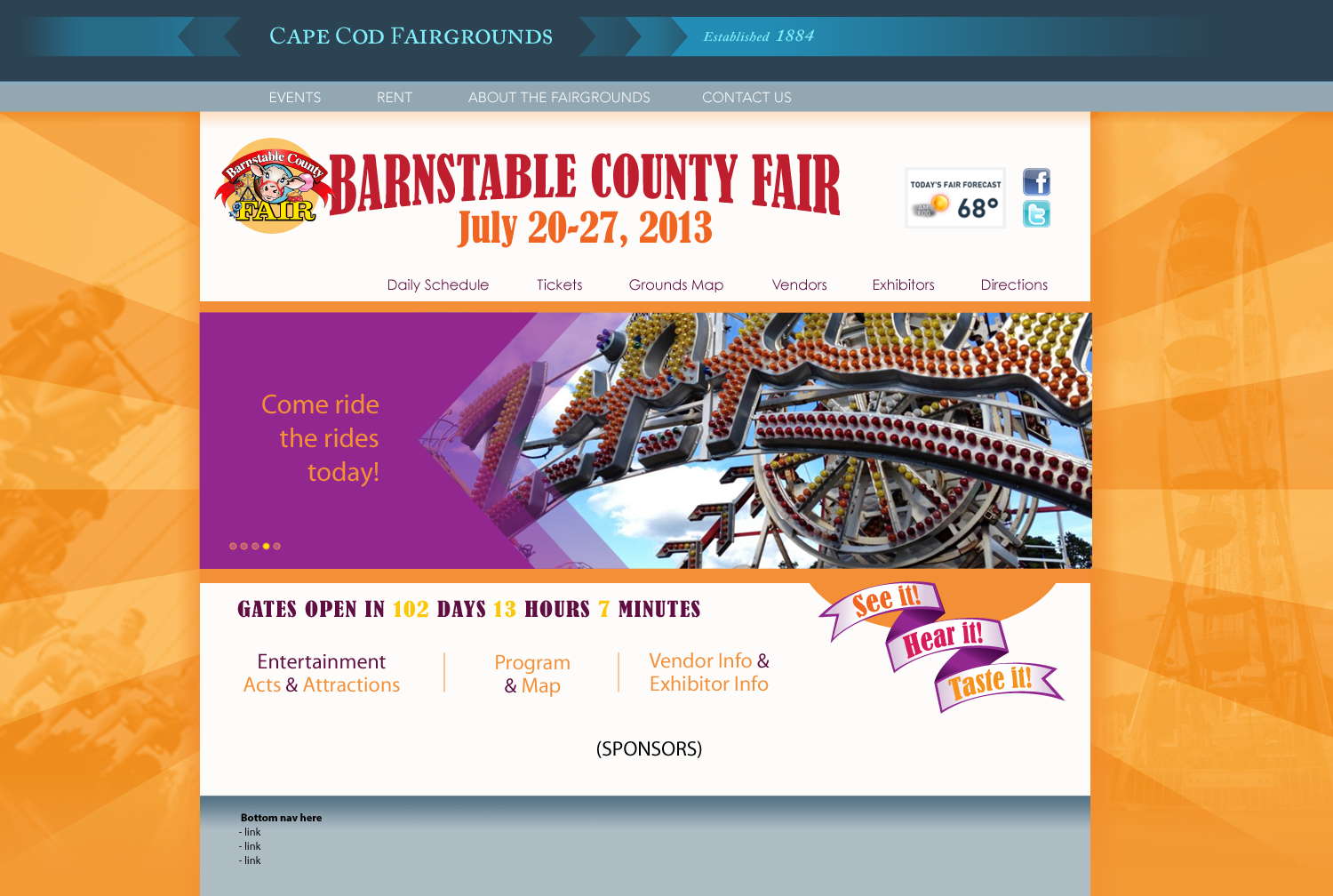Barnstable County Fair website (Art Direction: Grouper Design) Website