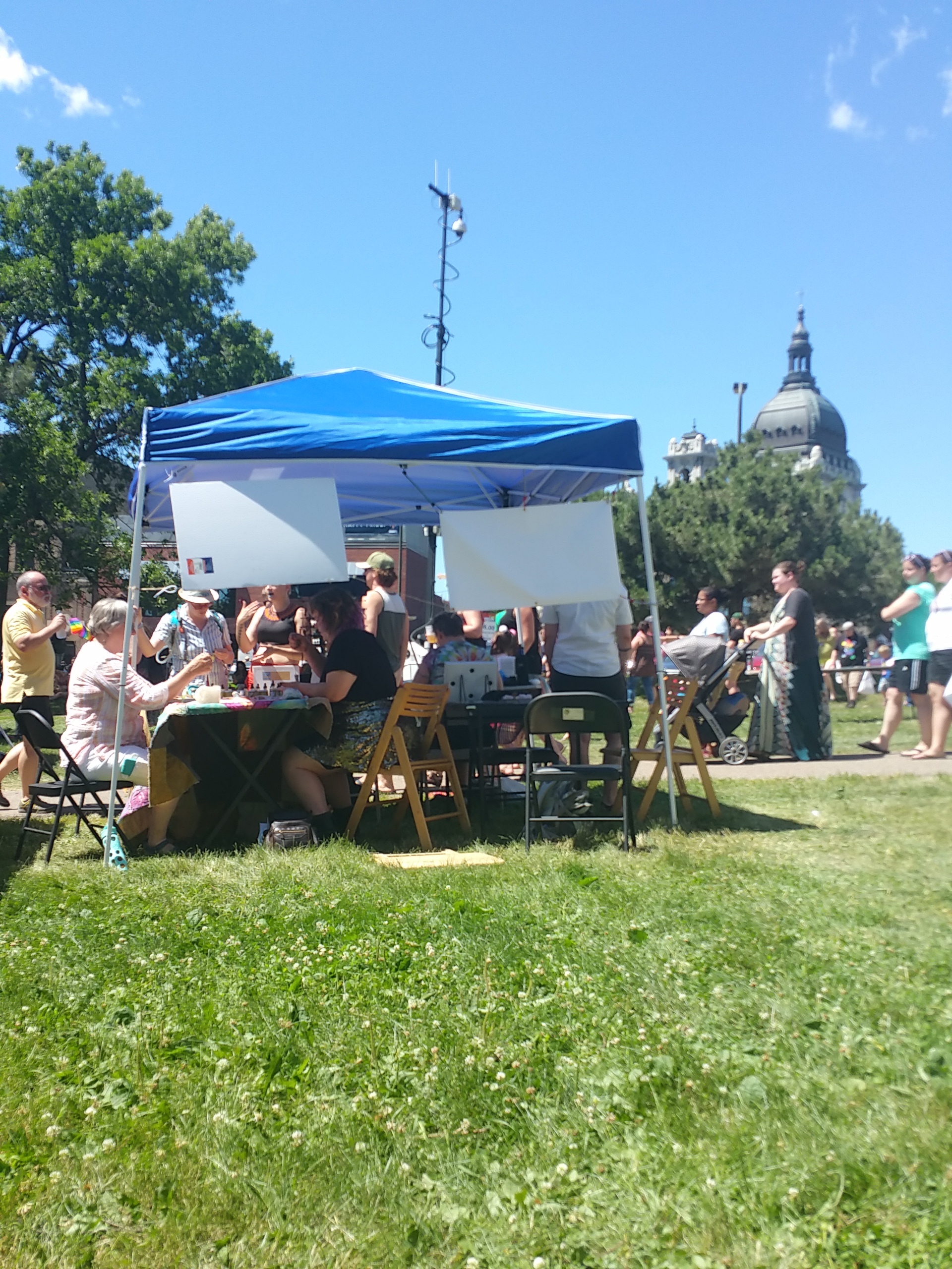  Checking out Pride from the back, on a break from reading.