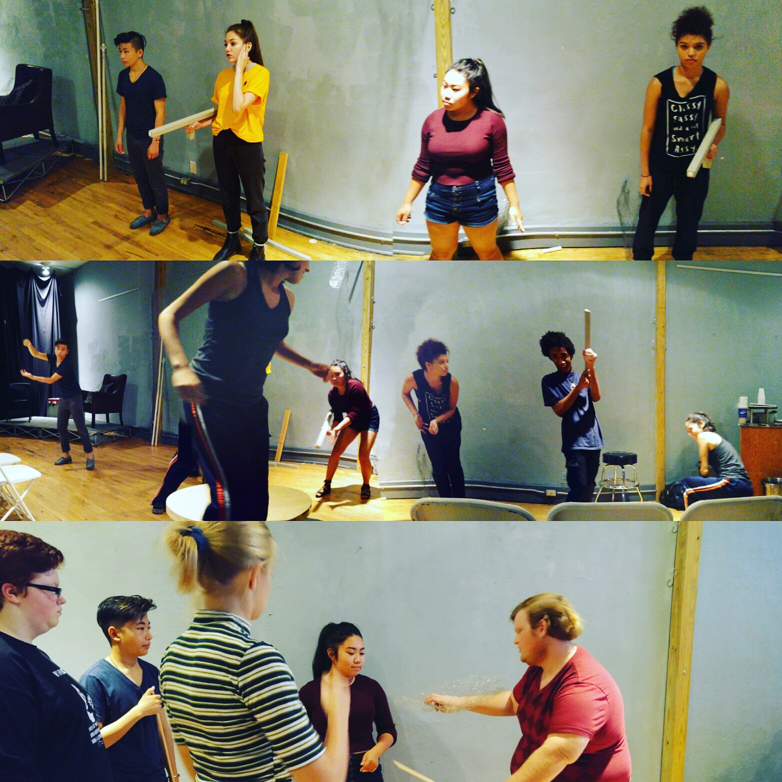 Rehearsal shots from the upcoming She Kills Monsters .