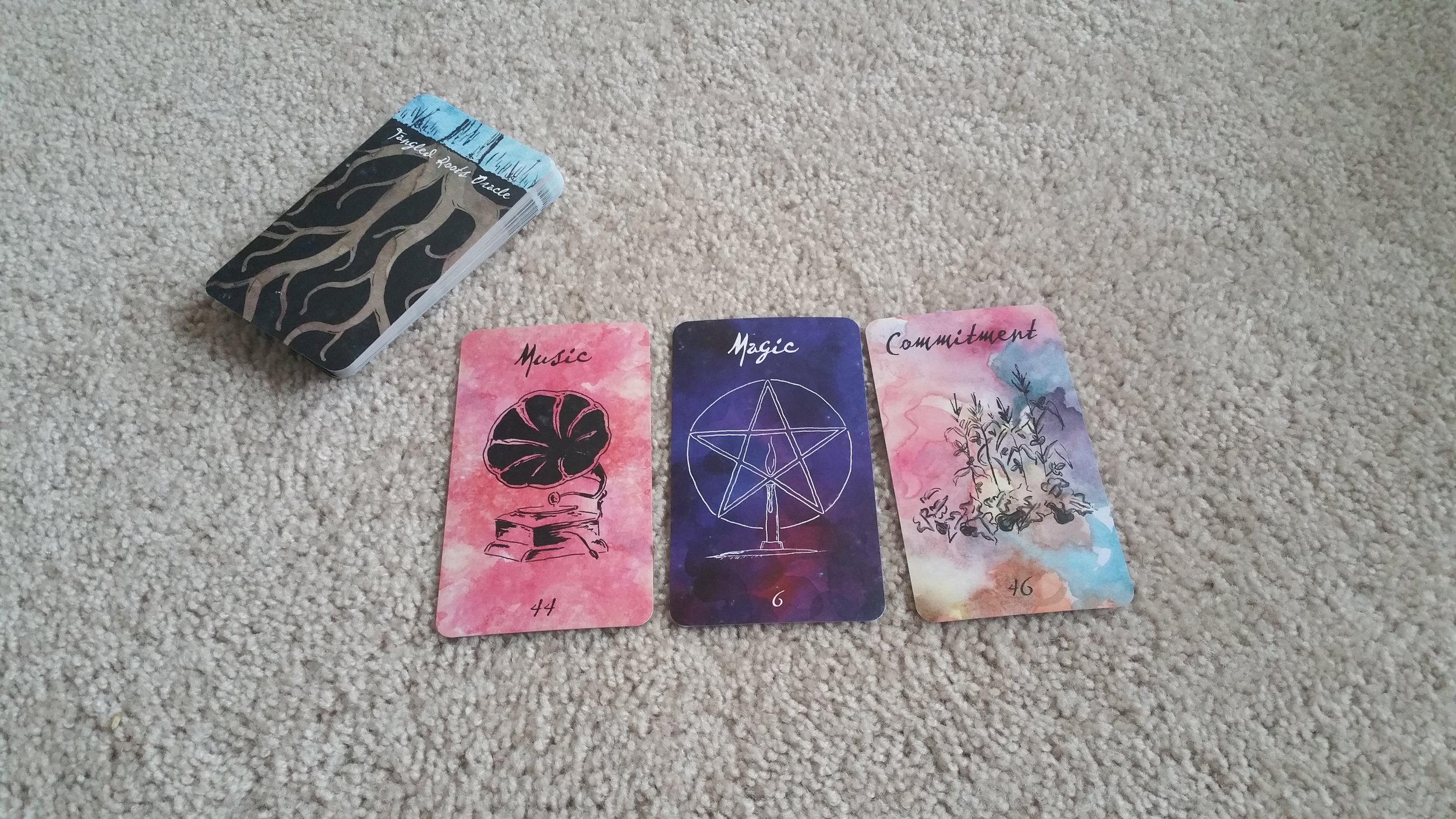 *Deck featured is the Tangled Roots Oracle by Leora Effinger-Weintraub.