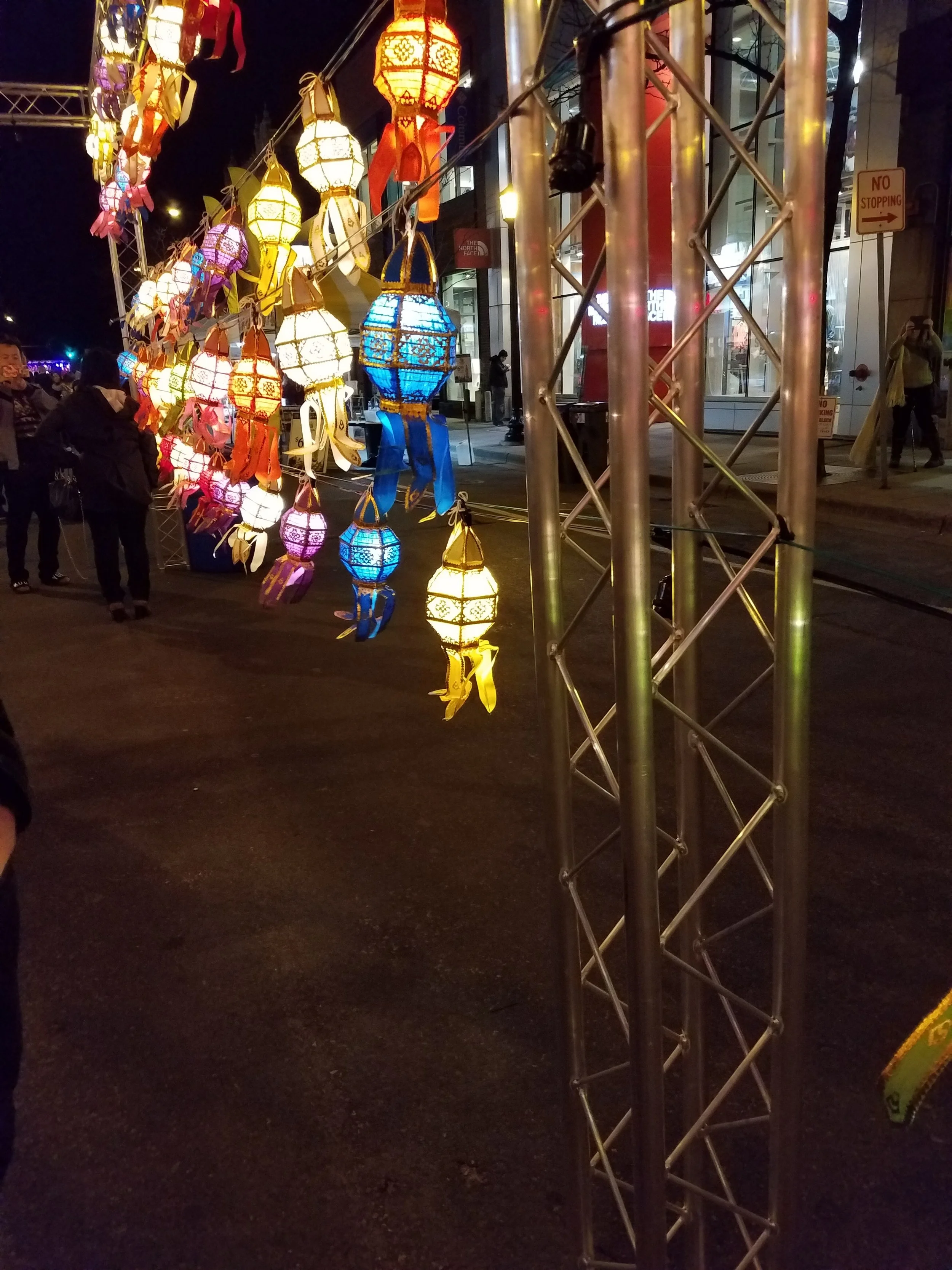 Lanterns for luck at the Thai New Year Festival I ran into.