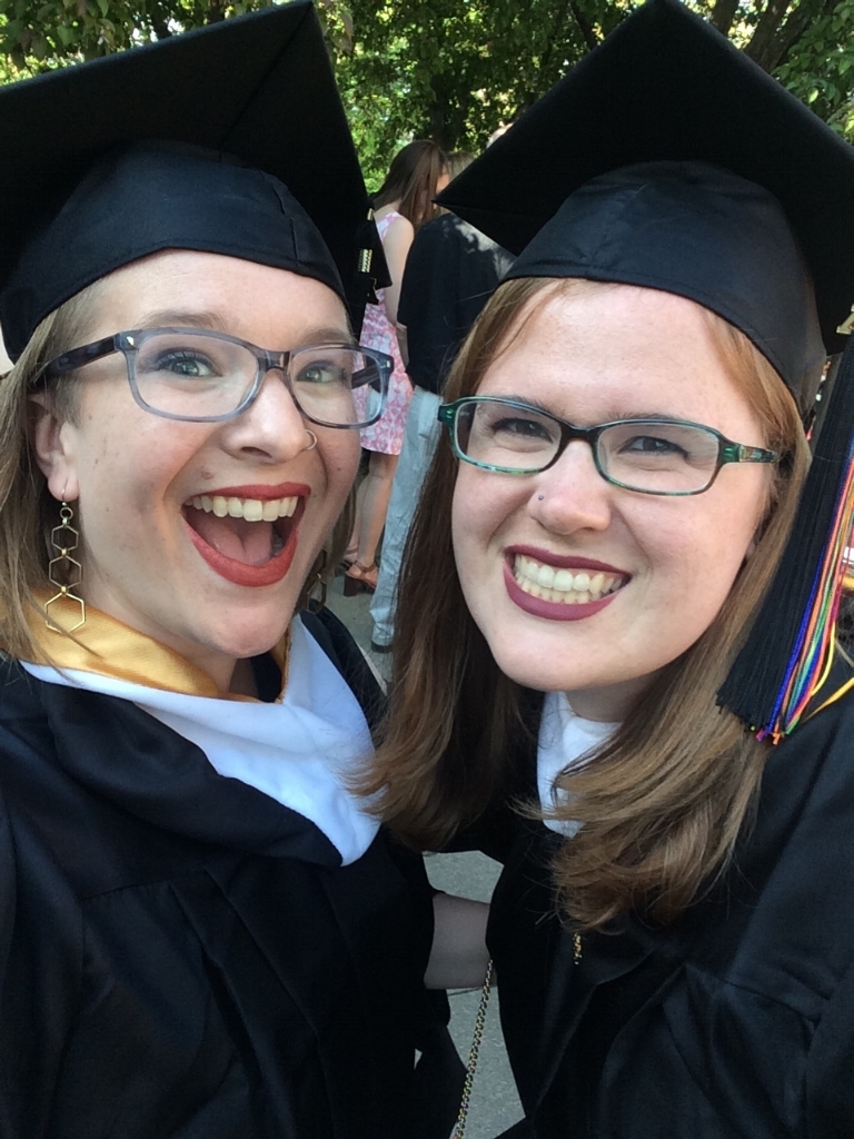 Me with a dear friend at graduation