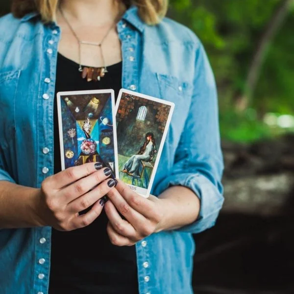 A pic of Northern Lights Witch , as seen in Embodied Tarot. 