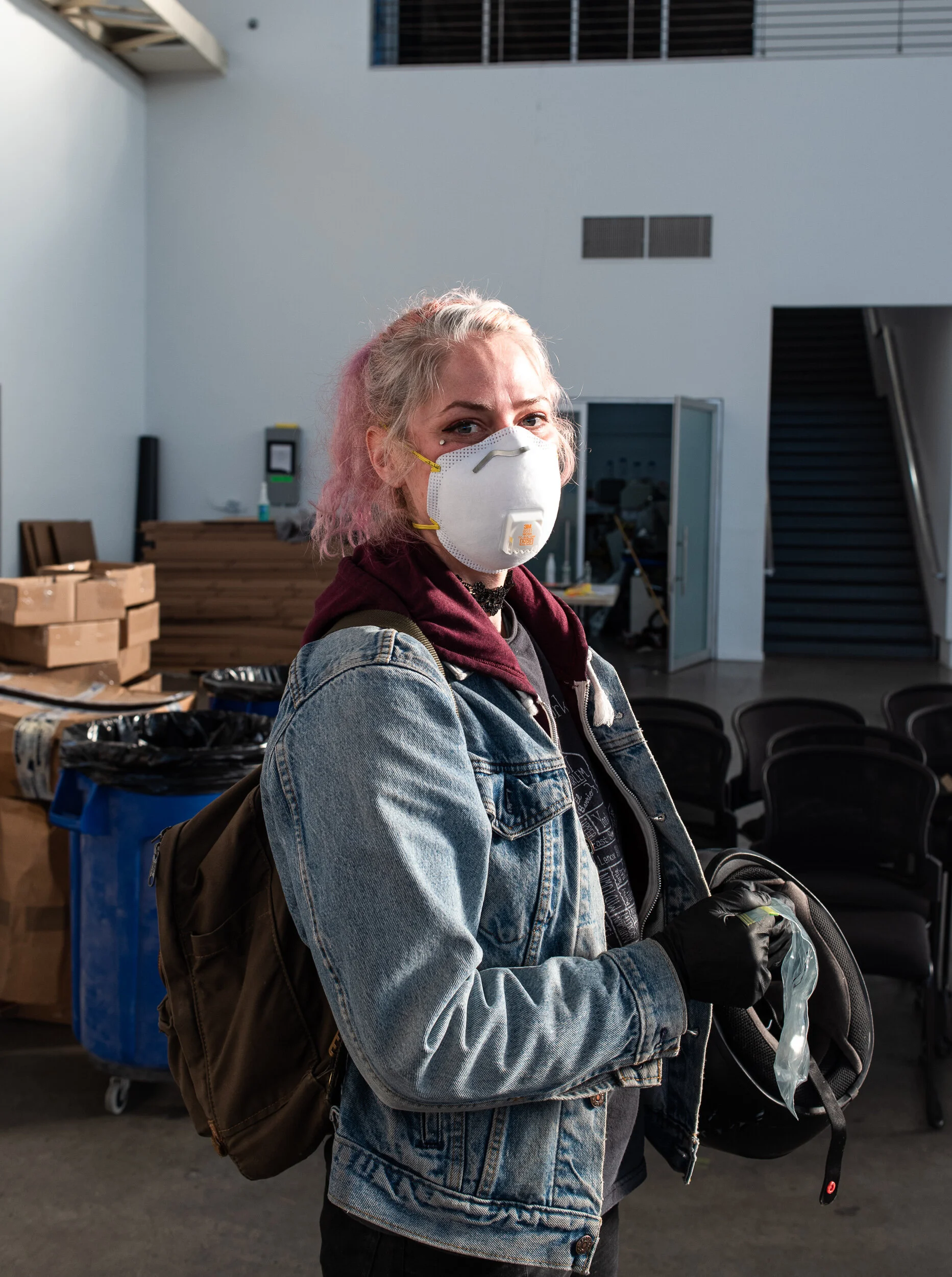 Jess, normally a receptionist and leather artist