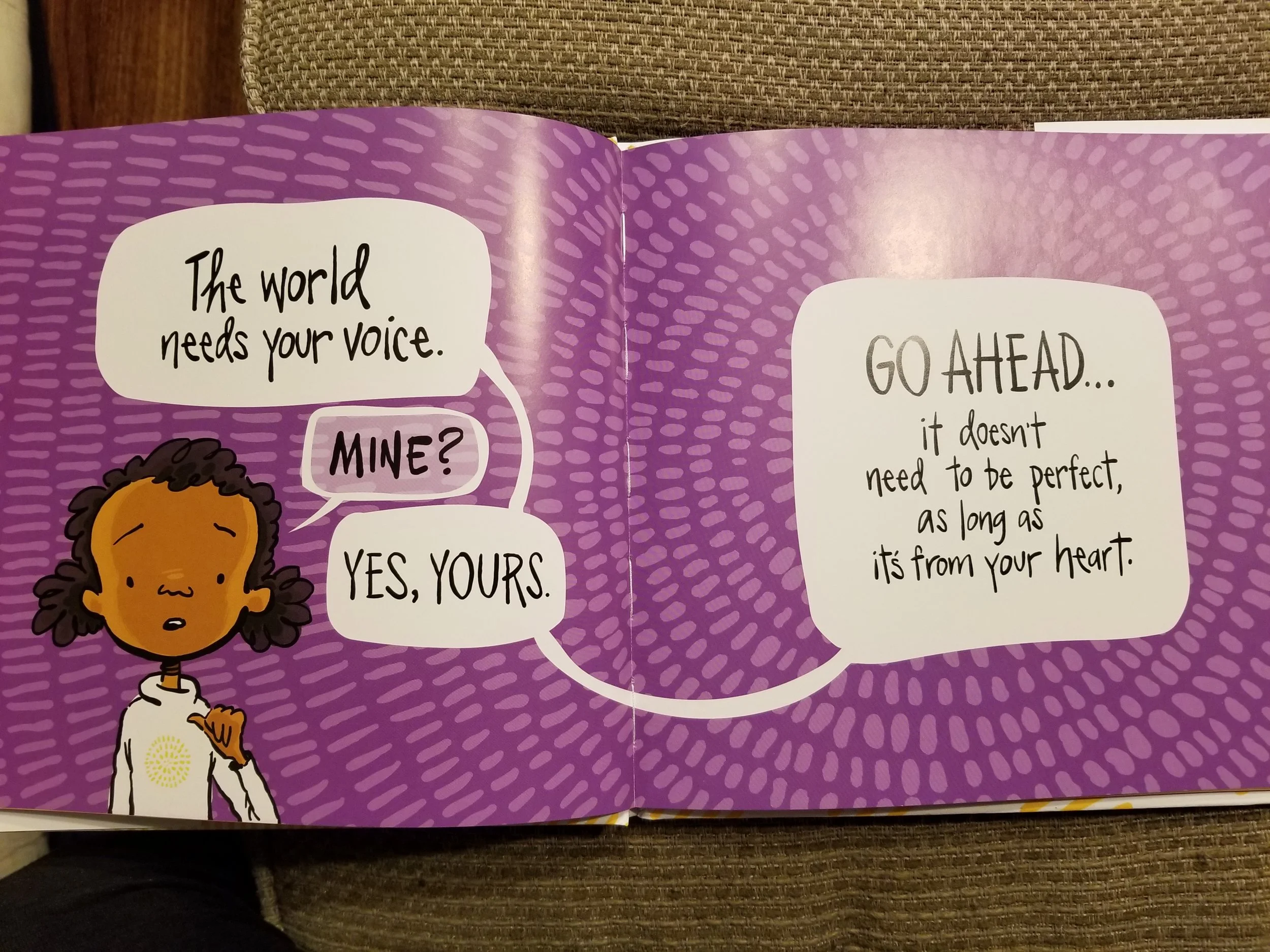 A beautiful reminder from Peter H Reynolds’ new book, Say Something (cover pictured below)