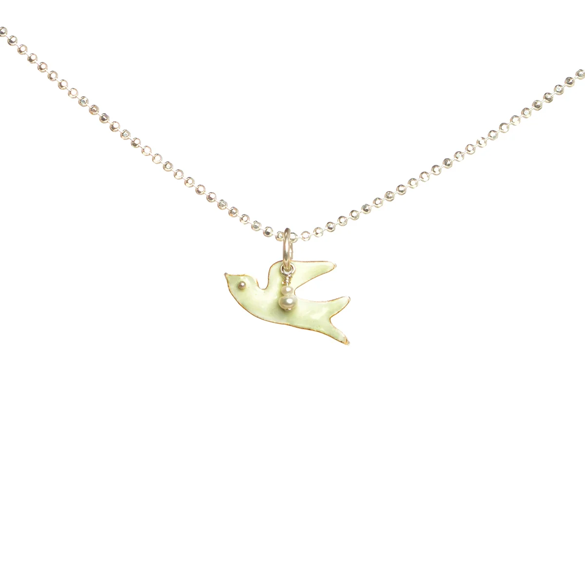 Enamel & Sterling Silver Mia Bird Necklace