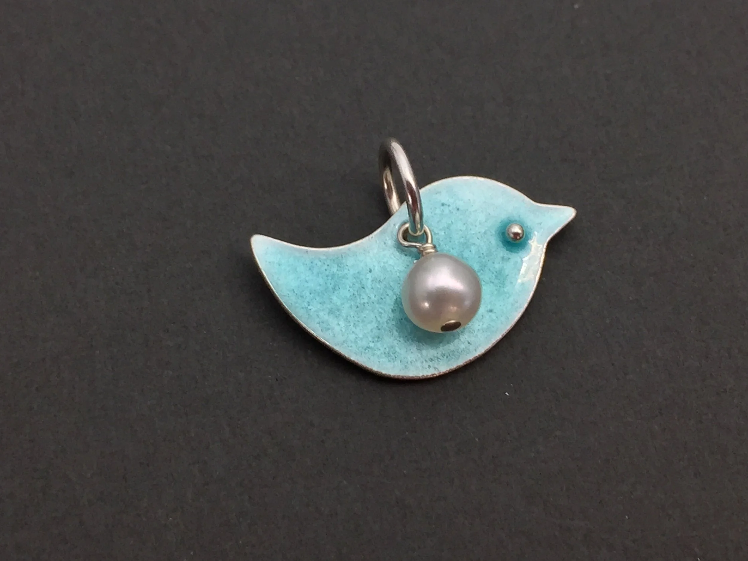Enamel a Bird Charm Pendant