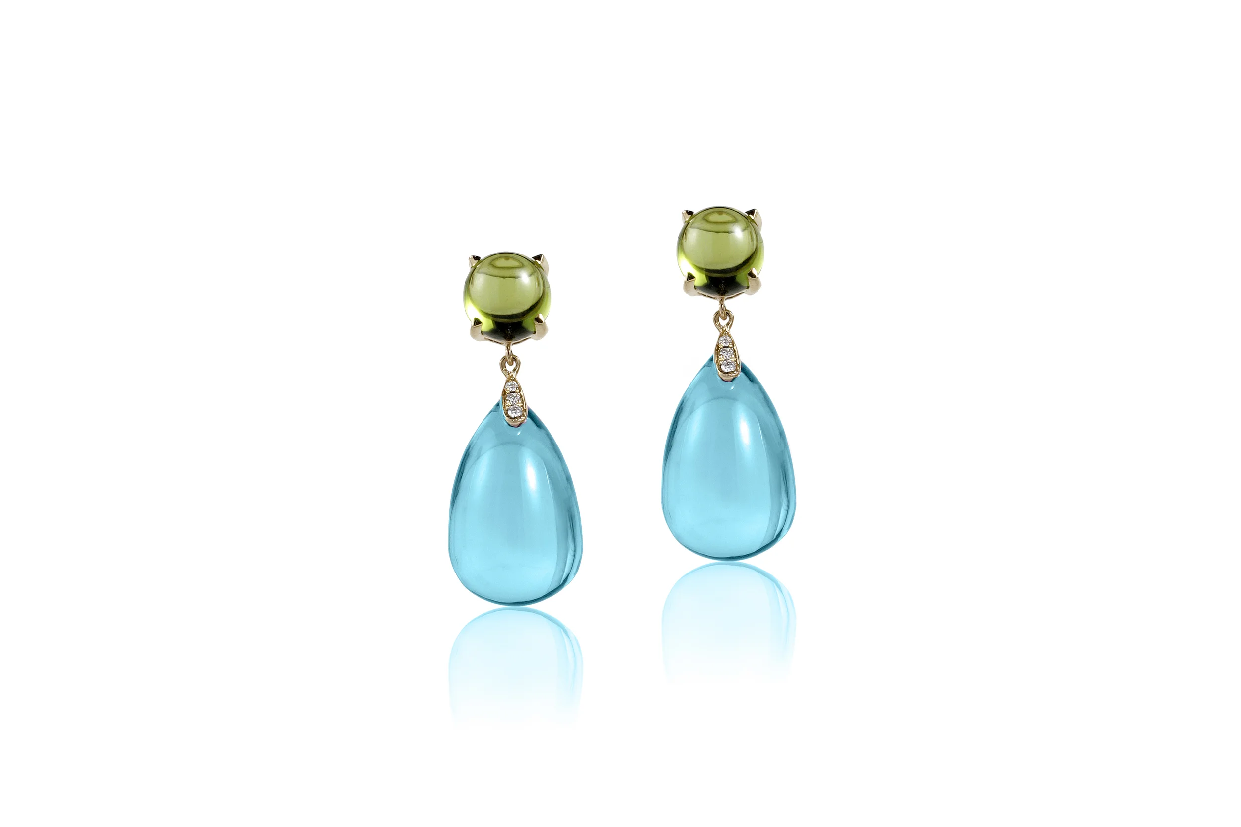 Cabochon Drop Earrings