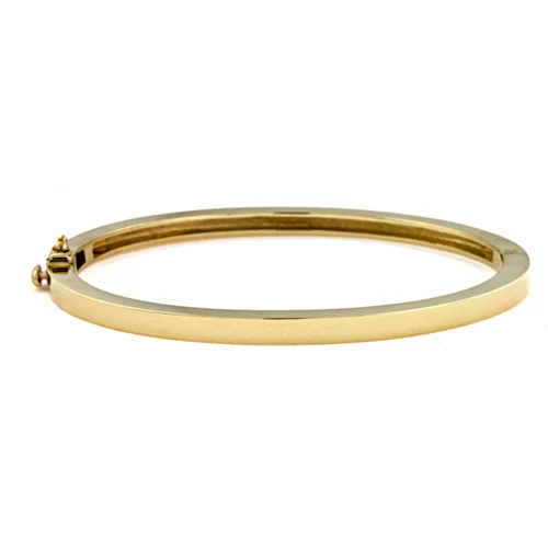Solid Flat Gold Bangle — Julia Ballentine Fine Jewelry