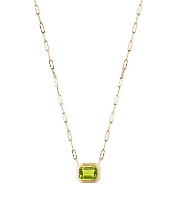 Bezel-set Gemstone Necklace