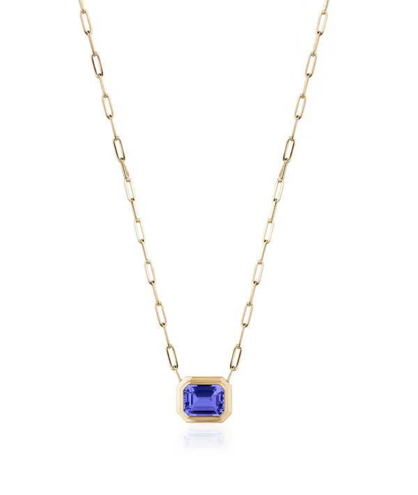 Bezel-set Gemstone Necklace