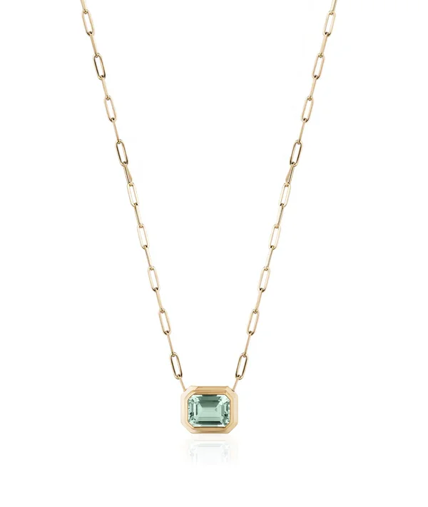 Bezel-set Gemstone Necklace