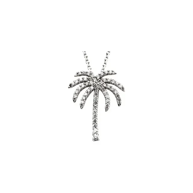 Diamond Palm Tree Necklace