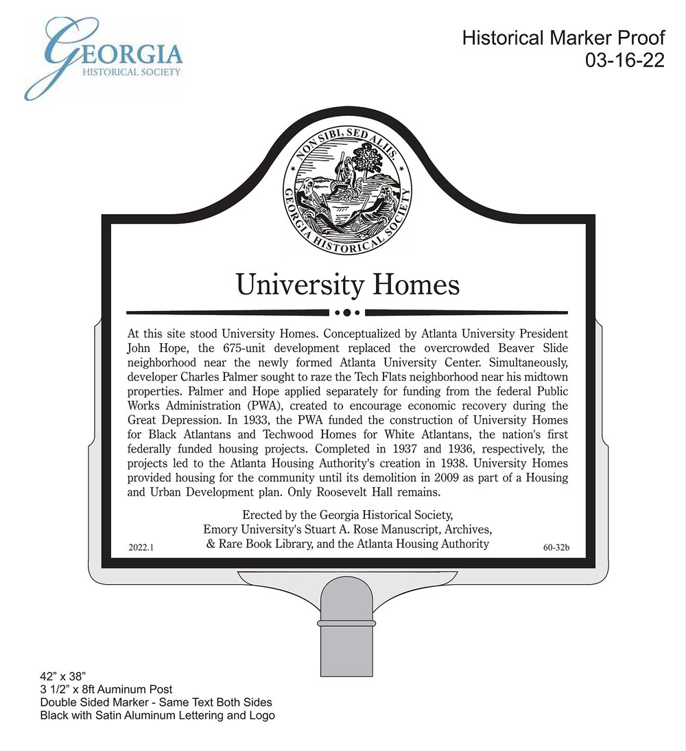 Georgia Historical Marker -UNIVERSITY HOMES 03-16-22 V2_Marker image.jpg