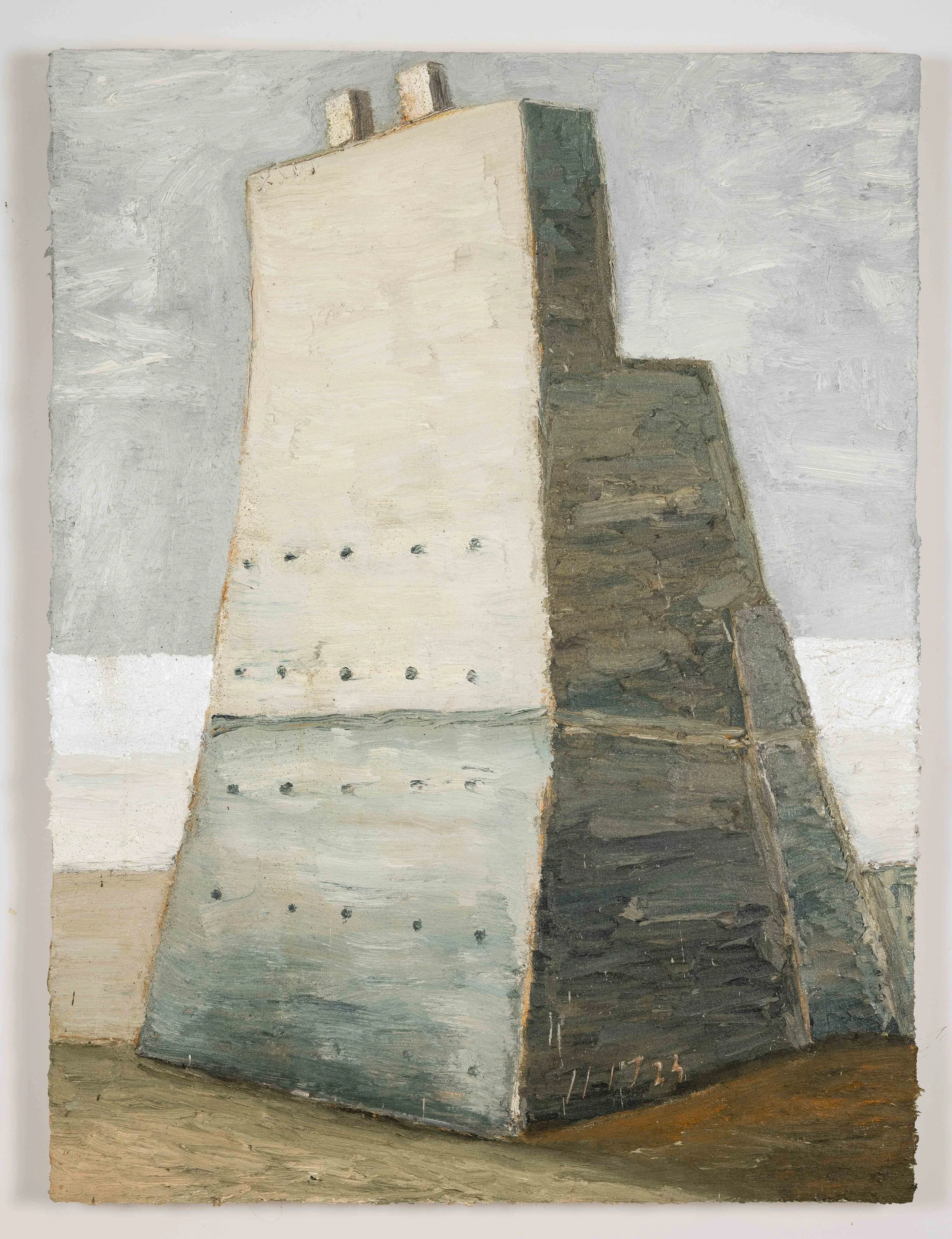 City Wall, oil on wood, 40" x 30" inches