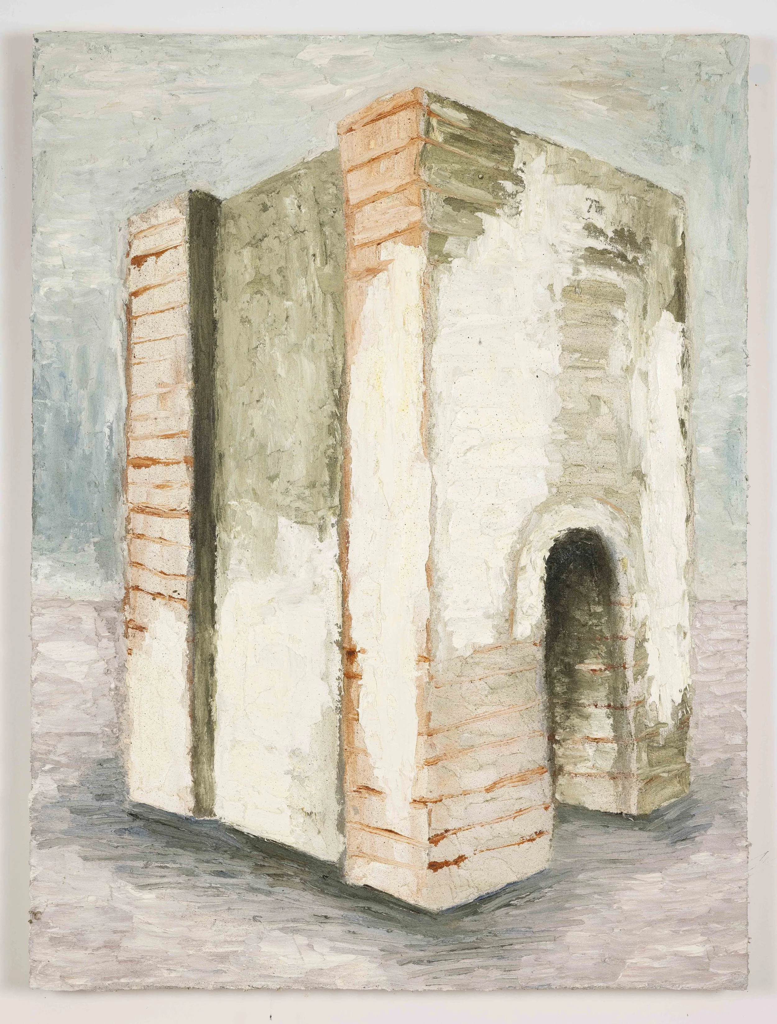 Necropolis, oil on wood, 40" 30" inches