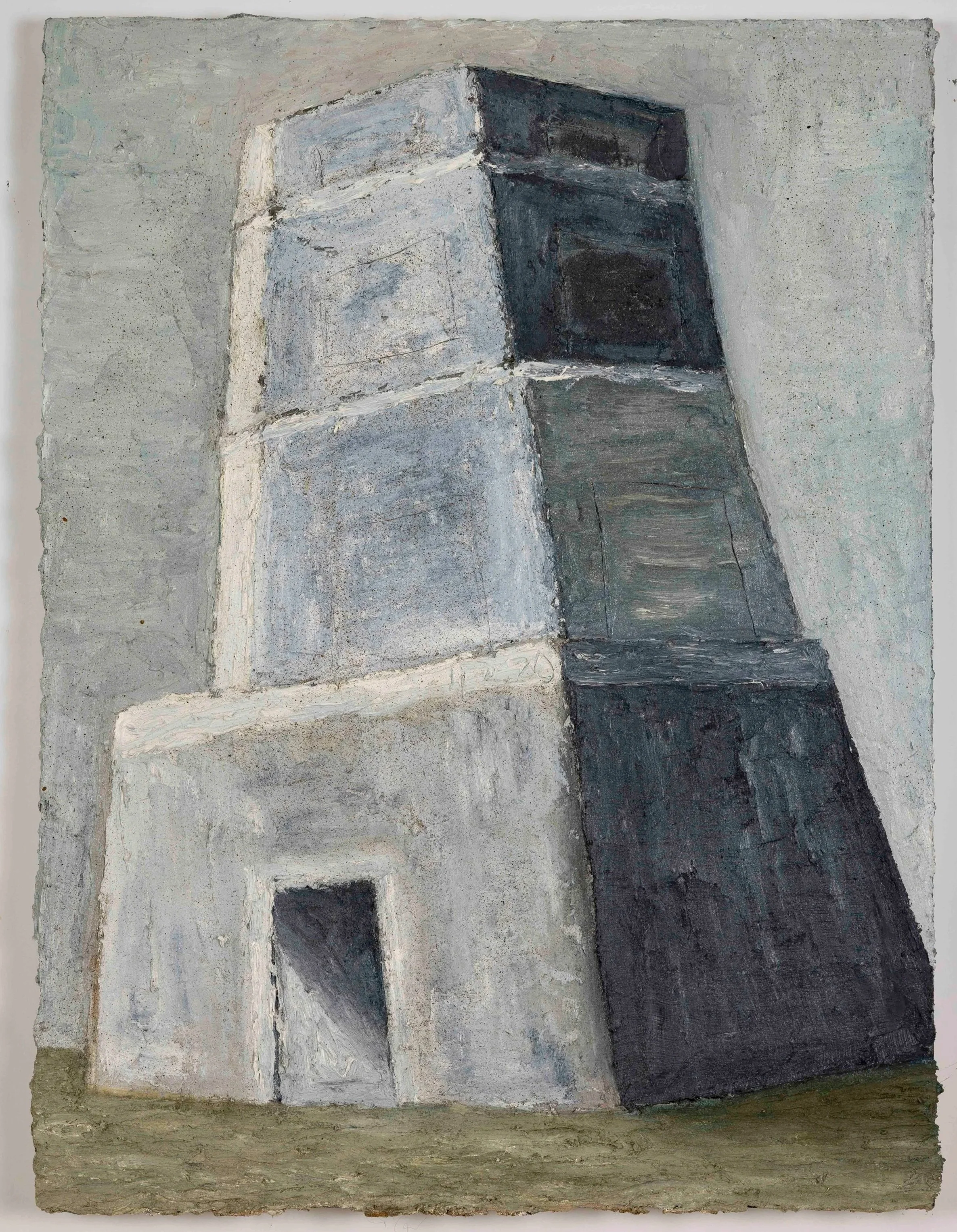 Great Tower, oil on wood, 40" x 30"