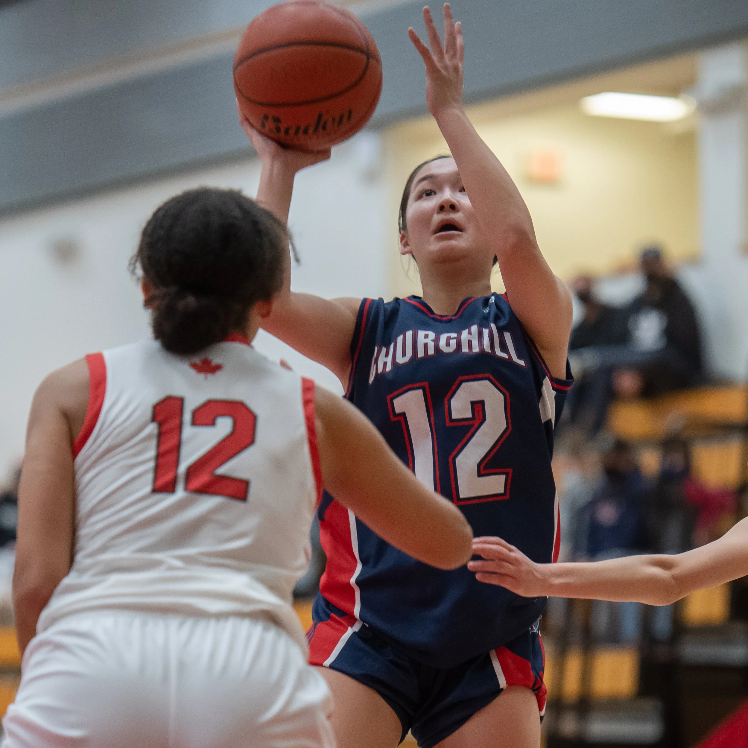 (GIRLS) S.W. Churchill Bulldogs dominate over Carson Graham Eagles in first-round play