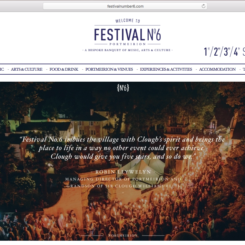 Two nights at Festival No. 6 confirmed