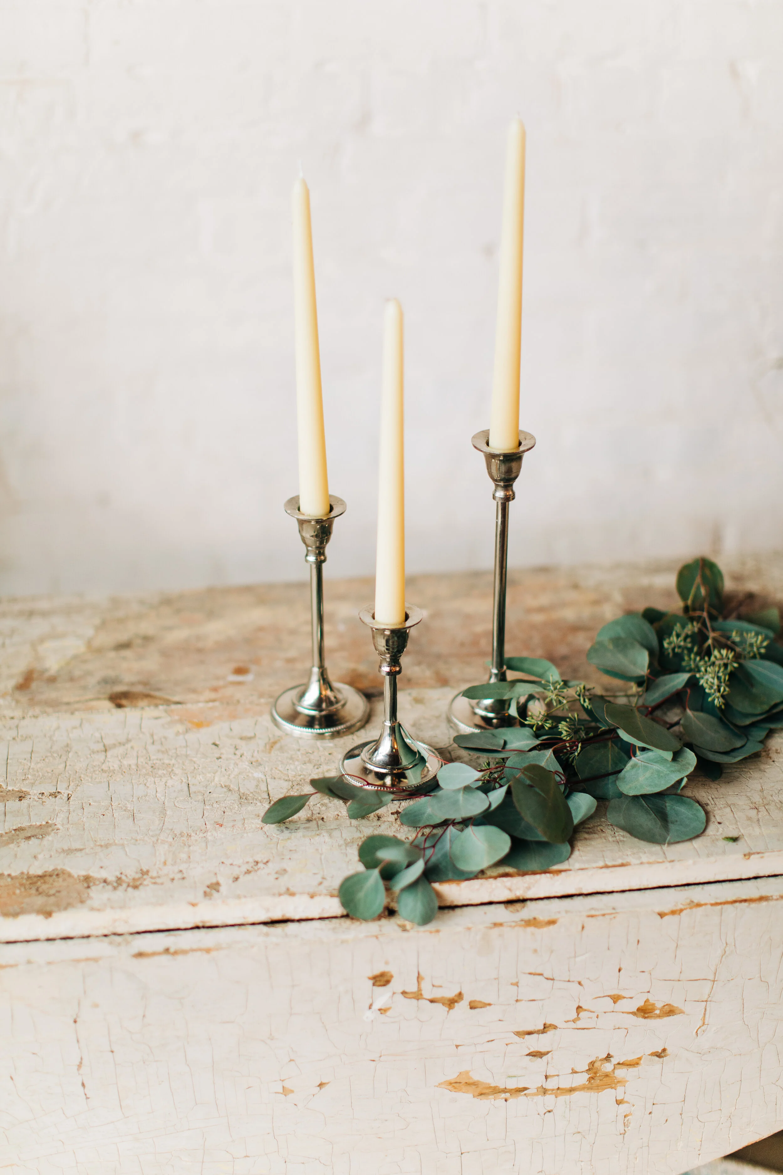 SILVER TAPER HOLDERS $2