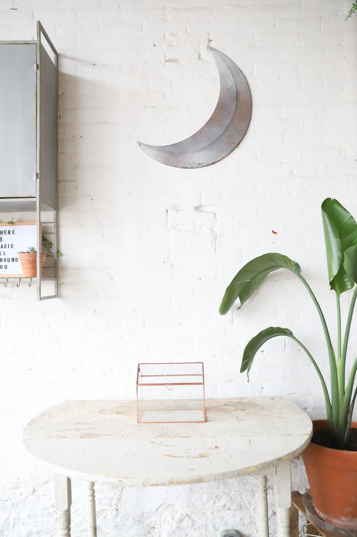 COPPER ROSE PENTAGON CARD BOX $20