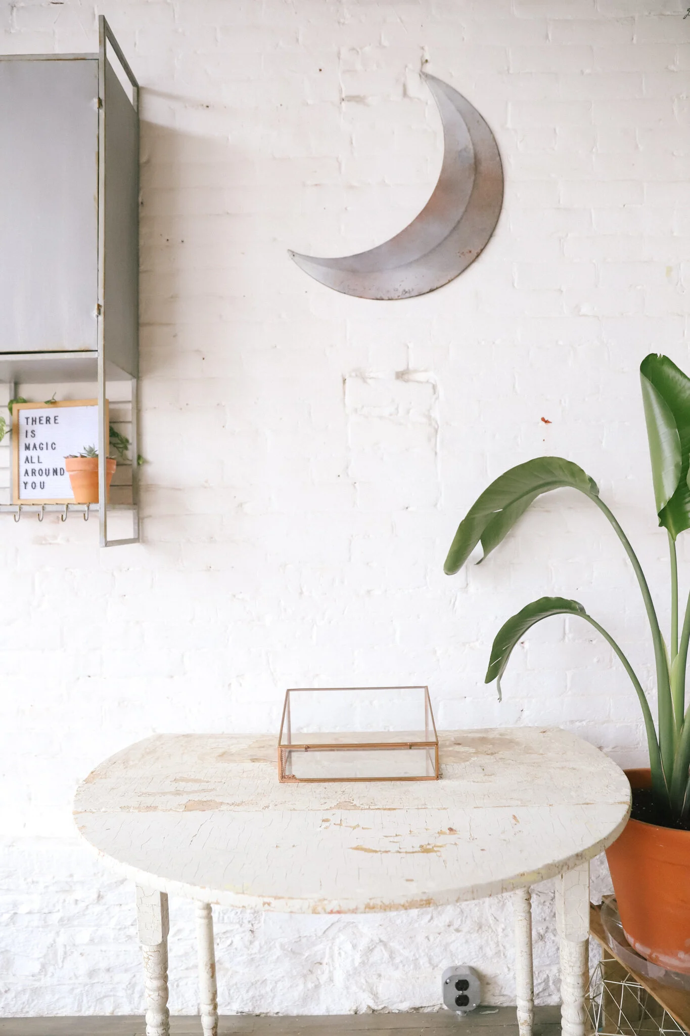   RECTANGLE COPPER ROSE CARD BOX $20